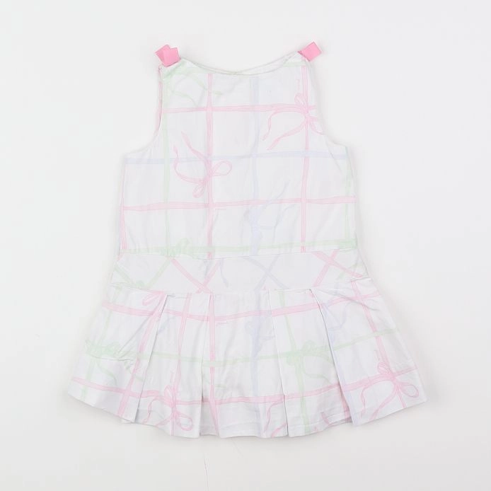 Jacadi - robe blanc, rose - 12 mois