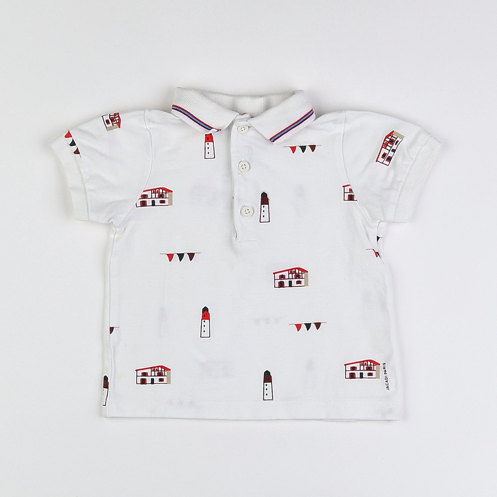 Jacadi - polo blanc - 12 mois