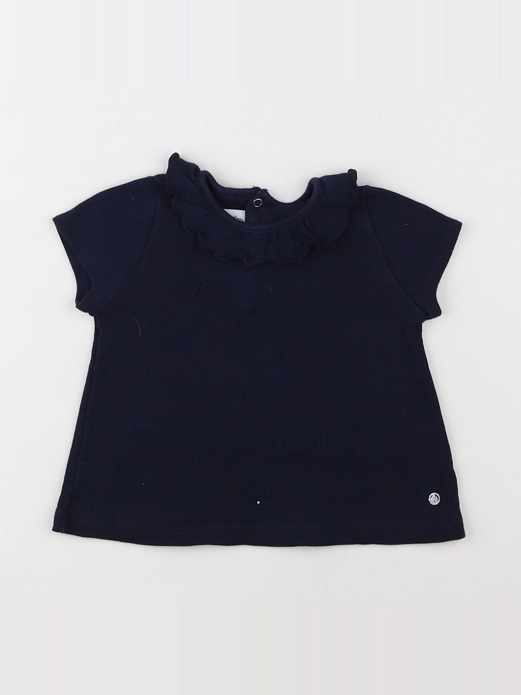 Petit Bateau - tee-shirt bleu - 12 mois