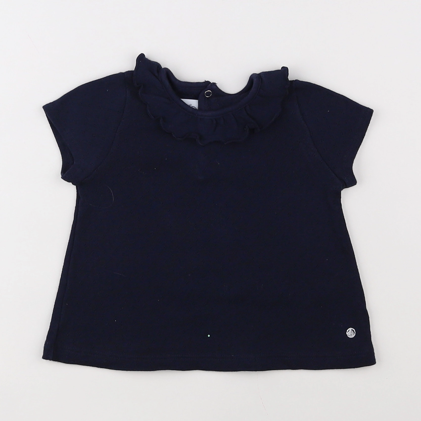 Petit Bateau - tee-shirt bleu - 12 mois