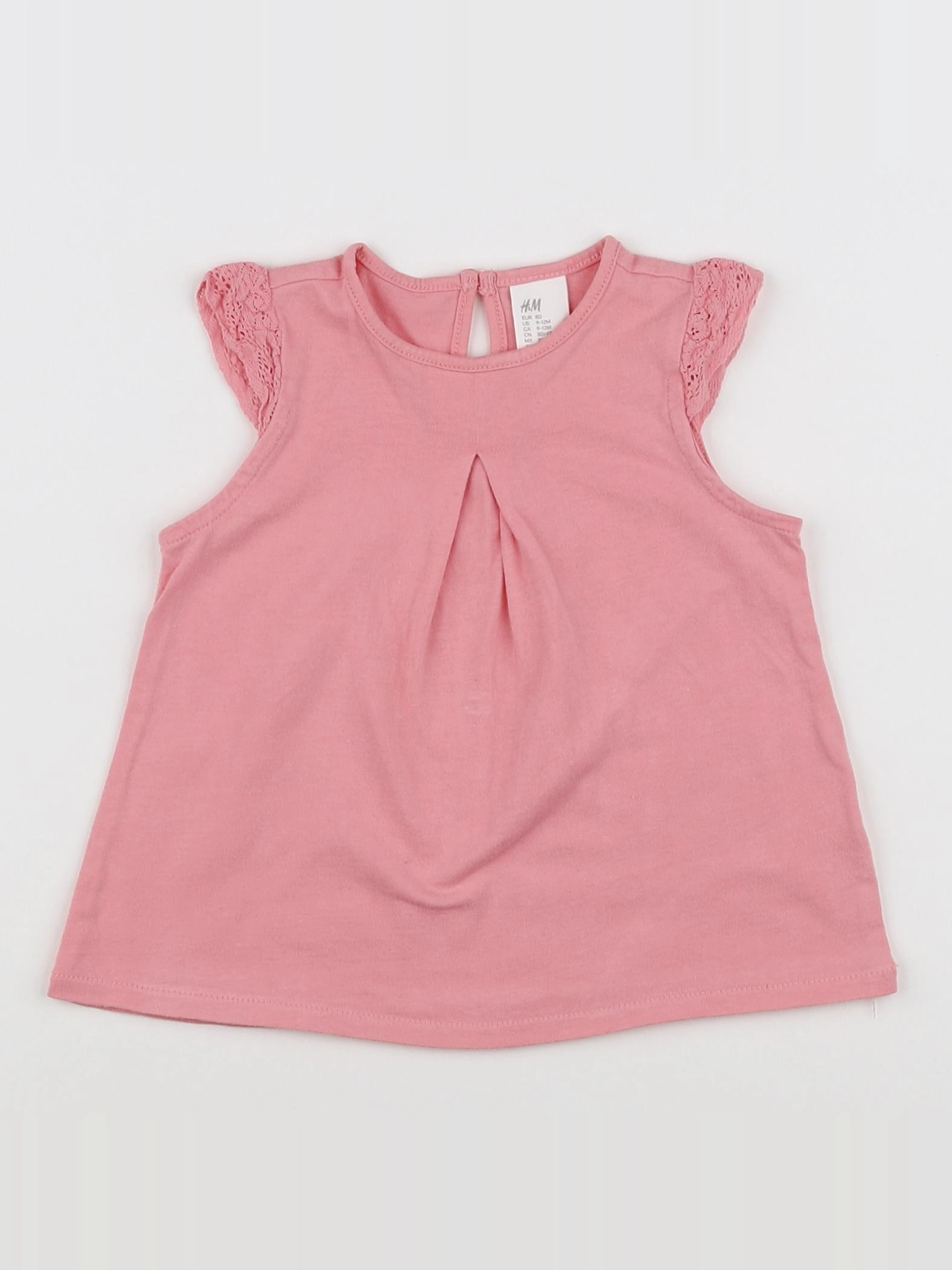 H&M - tee-shirt rose - 9/12 mois