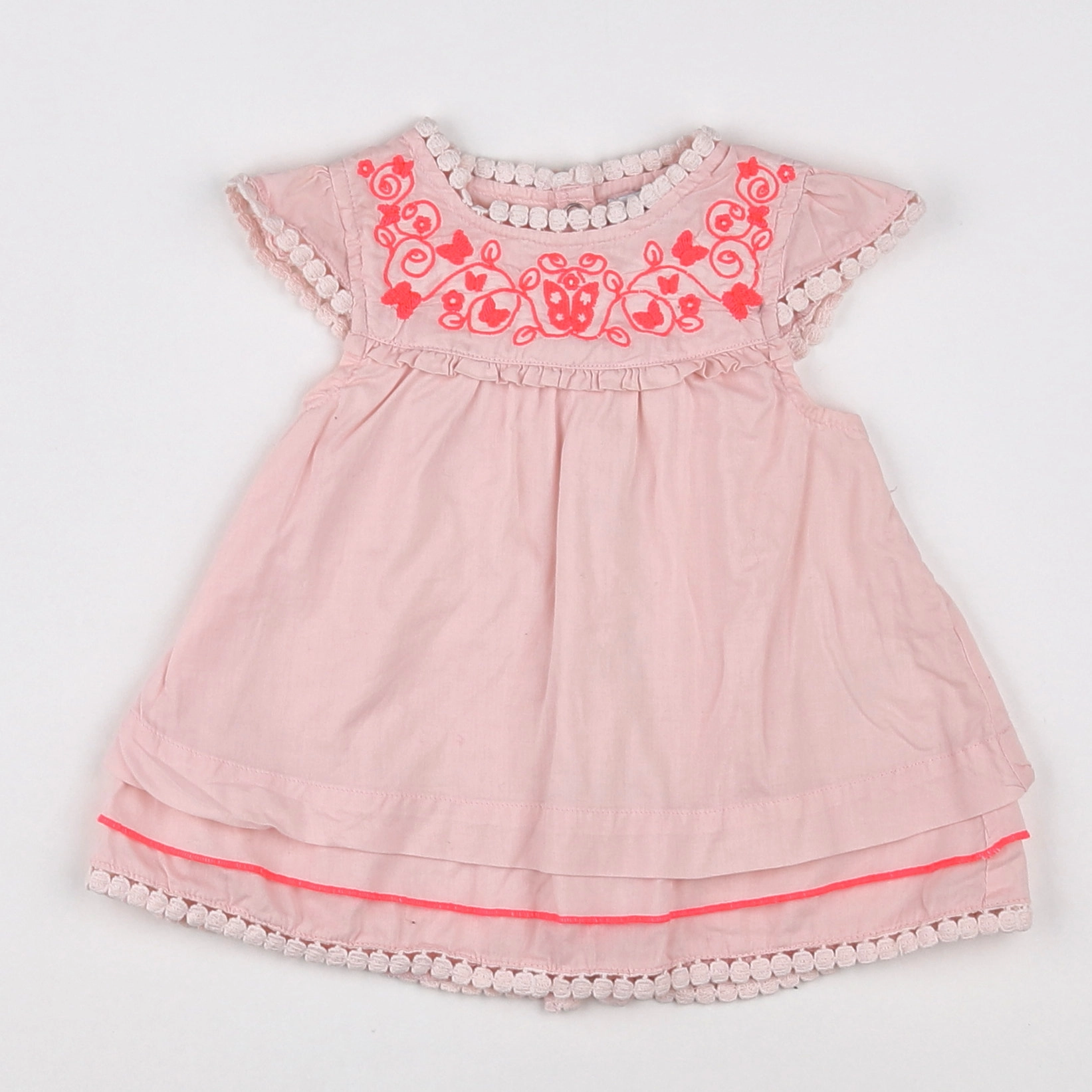 Vertbaudet - robe rose - 6 mois