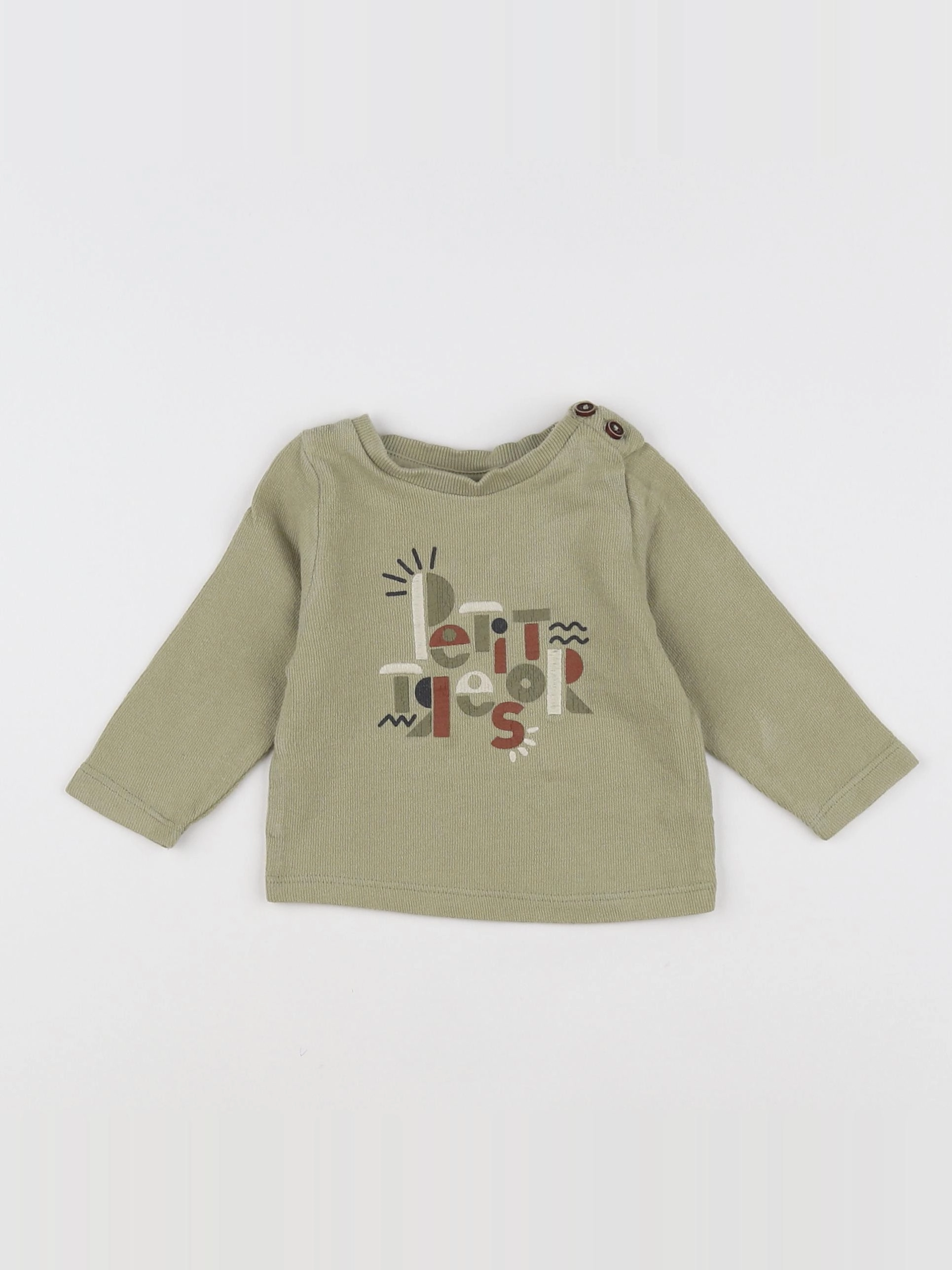 Tape à l'oeil - sweat vert - 3 mois