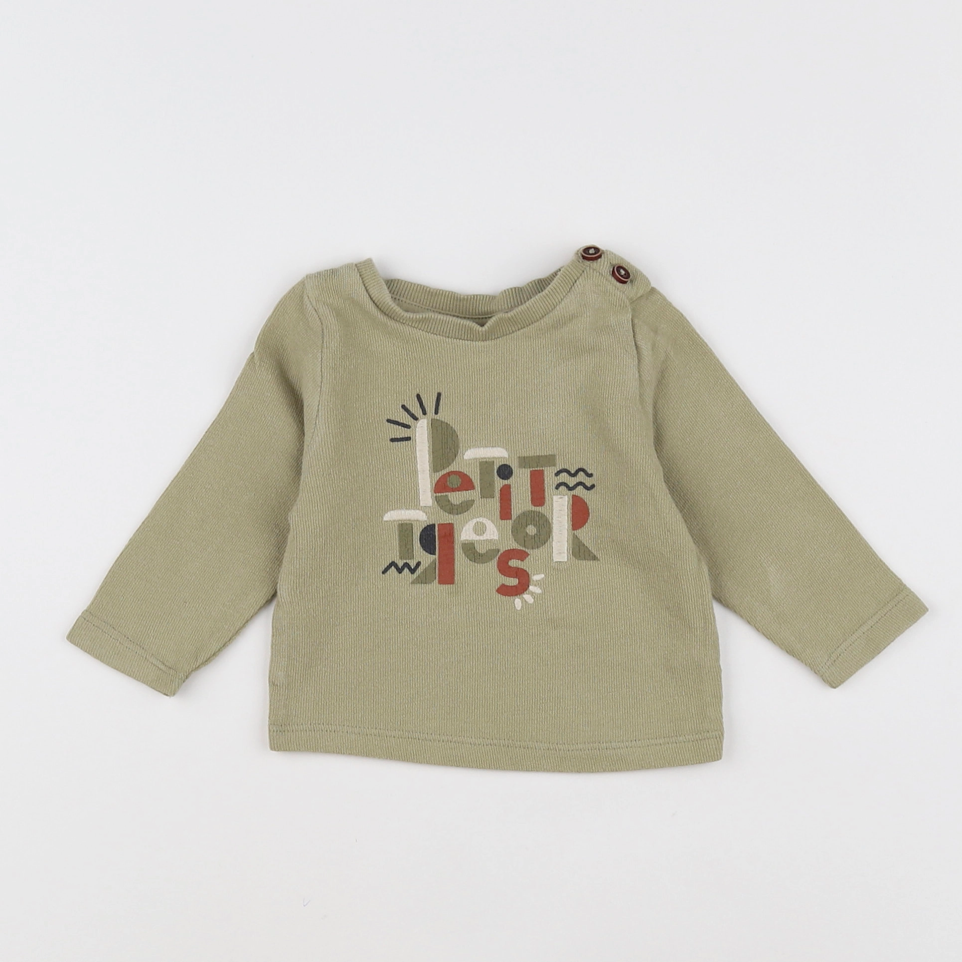 Tape à l'oeil - sweat vert - 3 mois