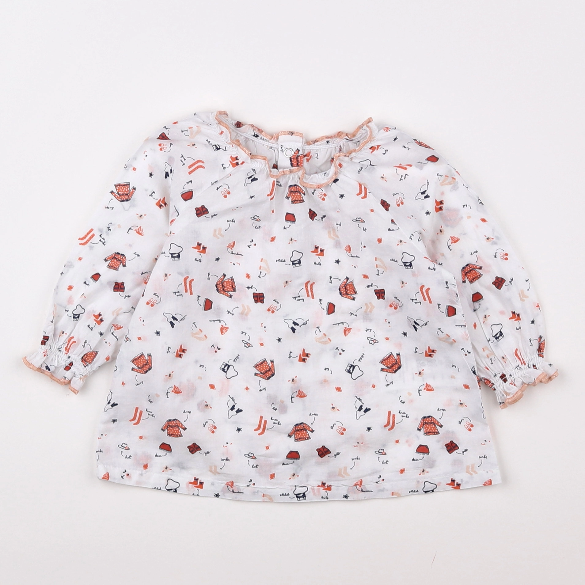 Vertbaudet - blouse blanc - 12 mois