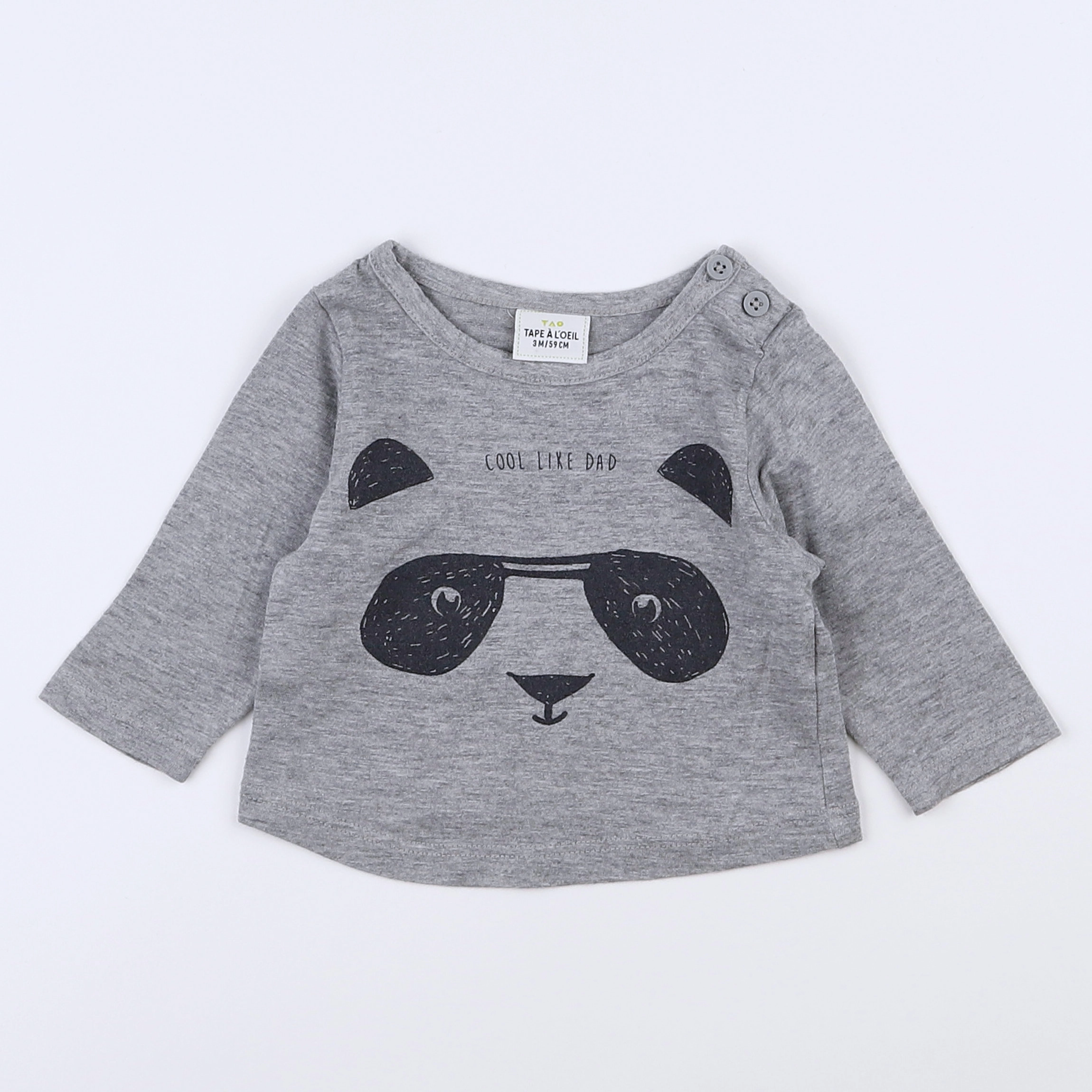 Tape à l'oeil - tee-shirt gris - 3 mois