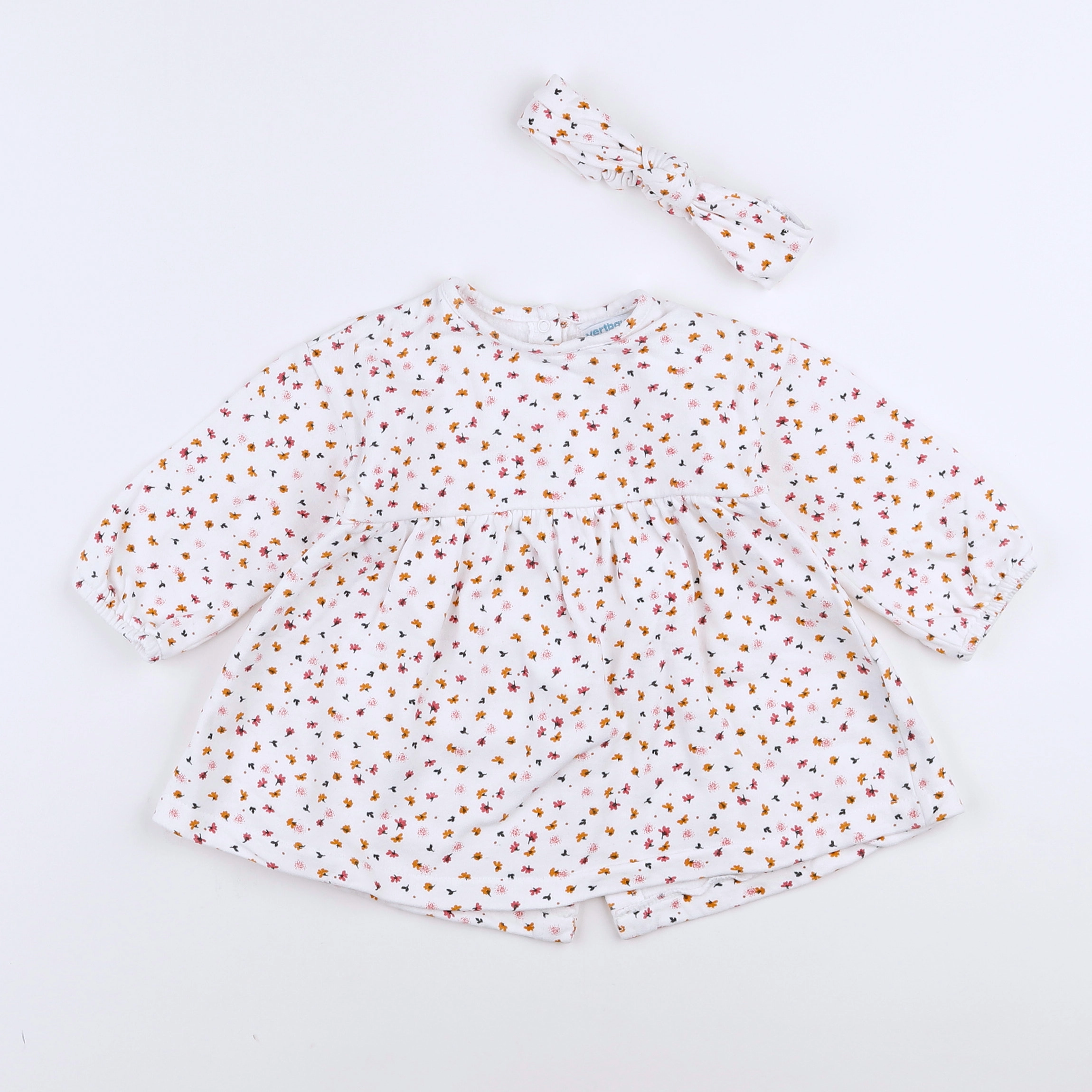Vertbaudet - robe multicolore - 12 mois