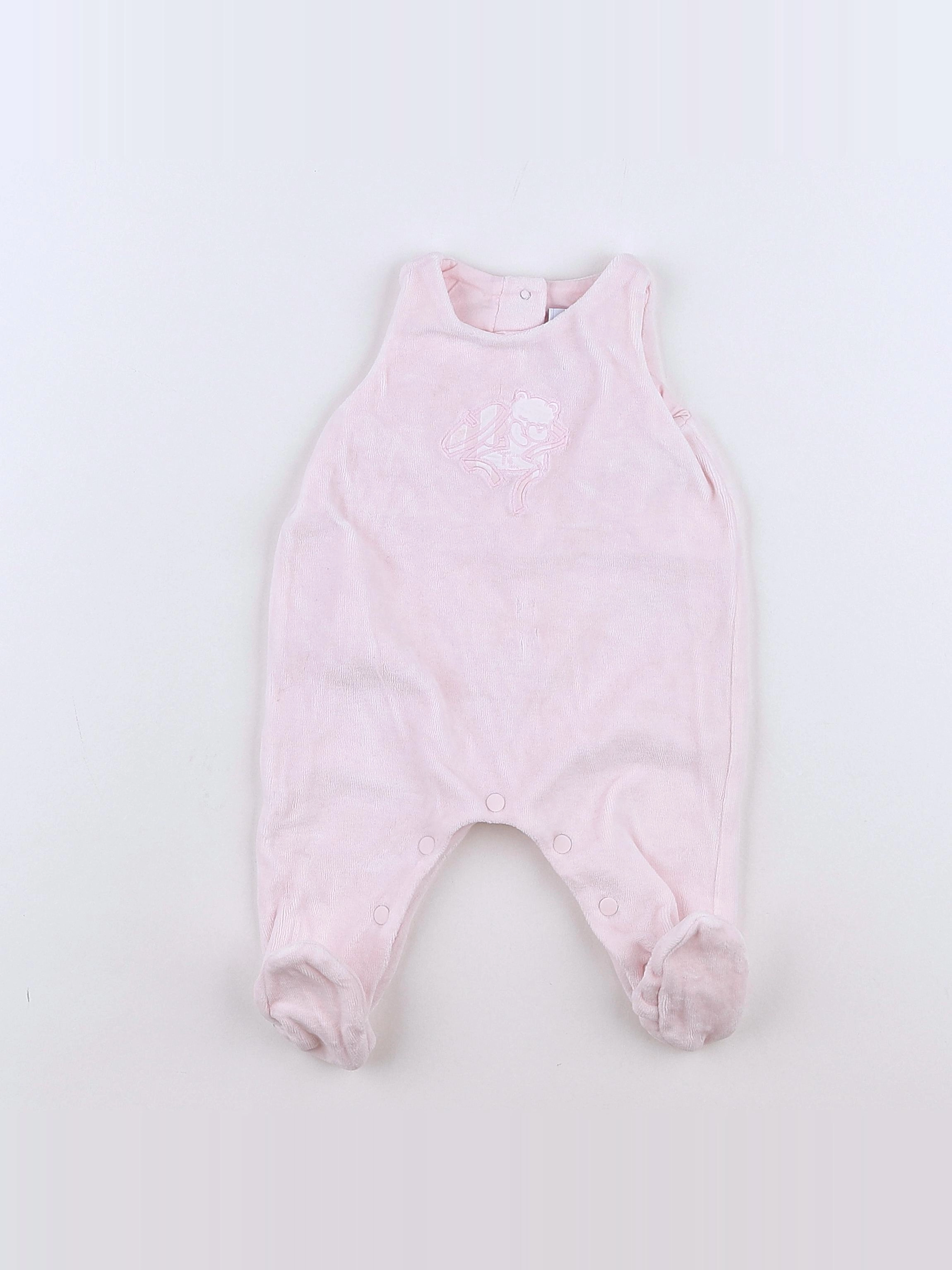 Tartine & Chocolat - pyjama velours rose - 3 mois