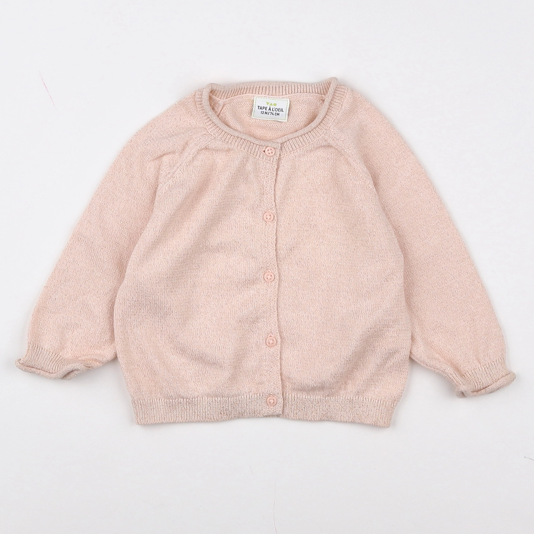 Tape à l'oeil - gilet rose - 12 mois