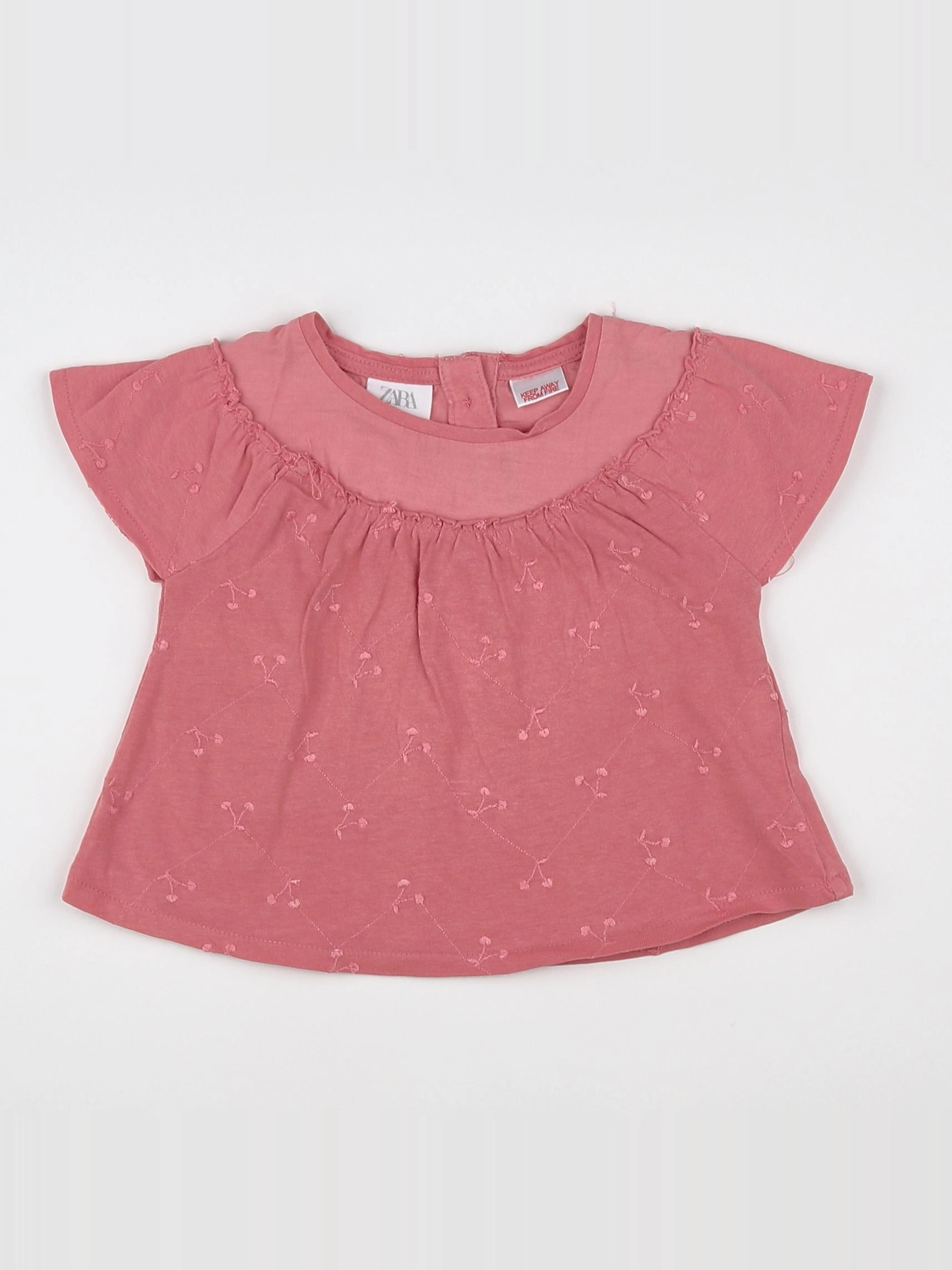Zara - tee-shirt rose - 3/6 mois