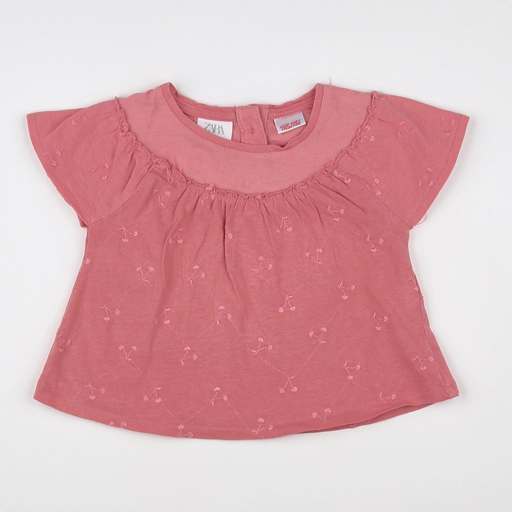 Zara - tee-shirt rose - 3/6 mois