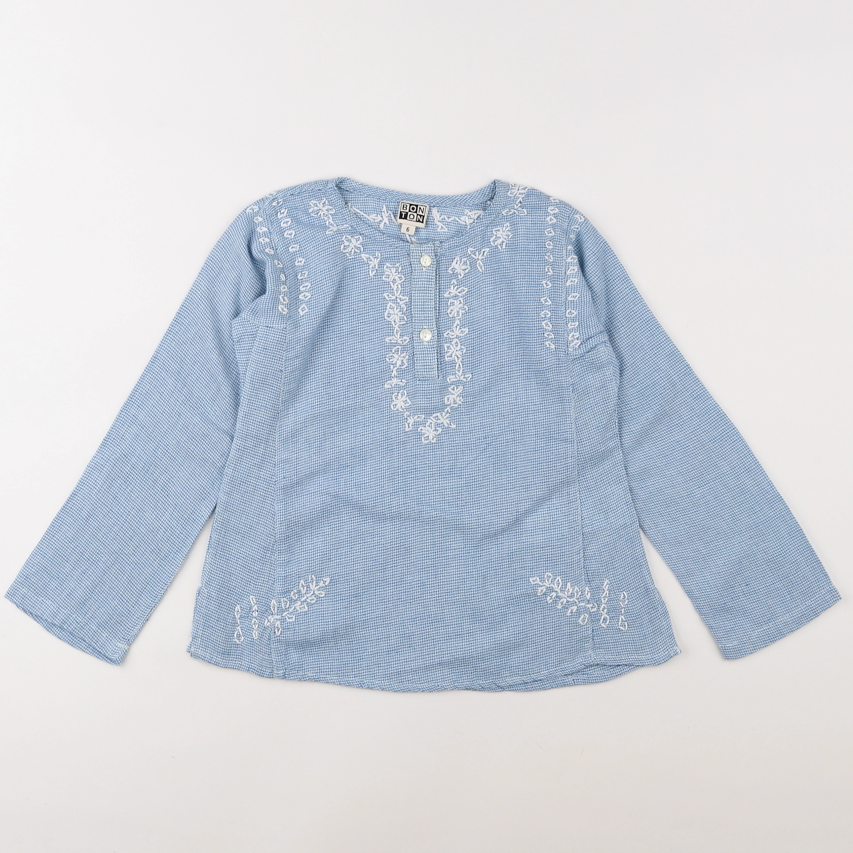 Bonton - blouse bleu - 6 ans