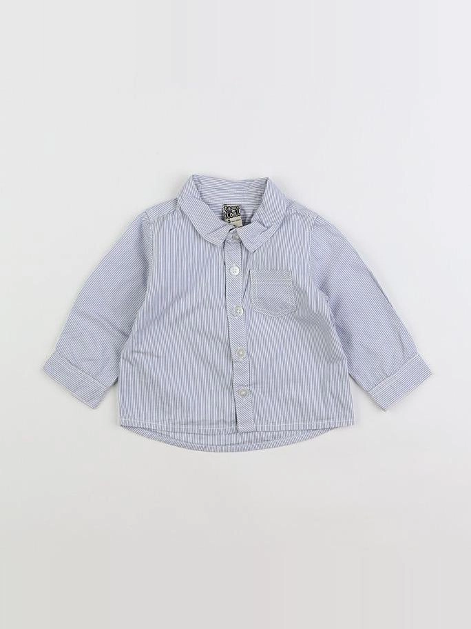 Tape à l'oeil - chemise bleu - 9 mois