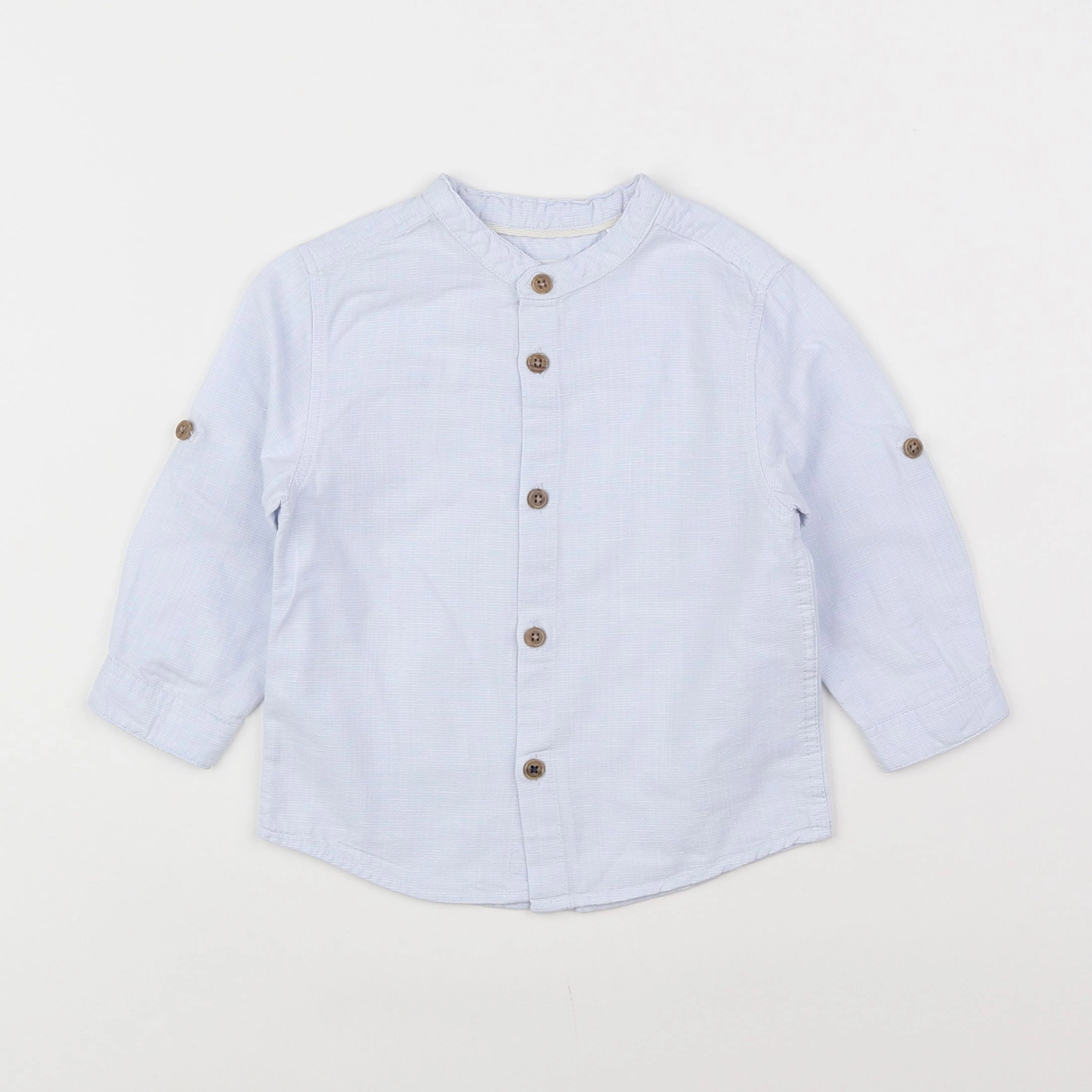 Zara - chemise bleu, blanc - 9/12 mois