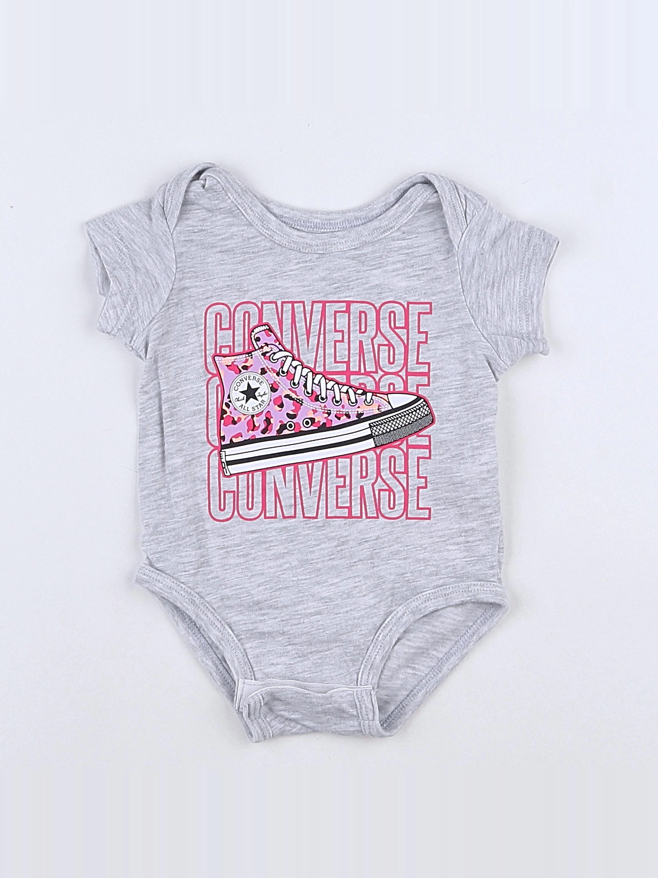 Converse - body rose, gris - 3 mois