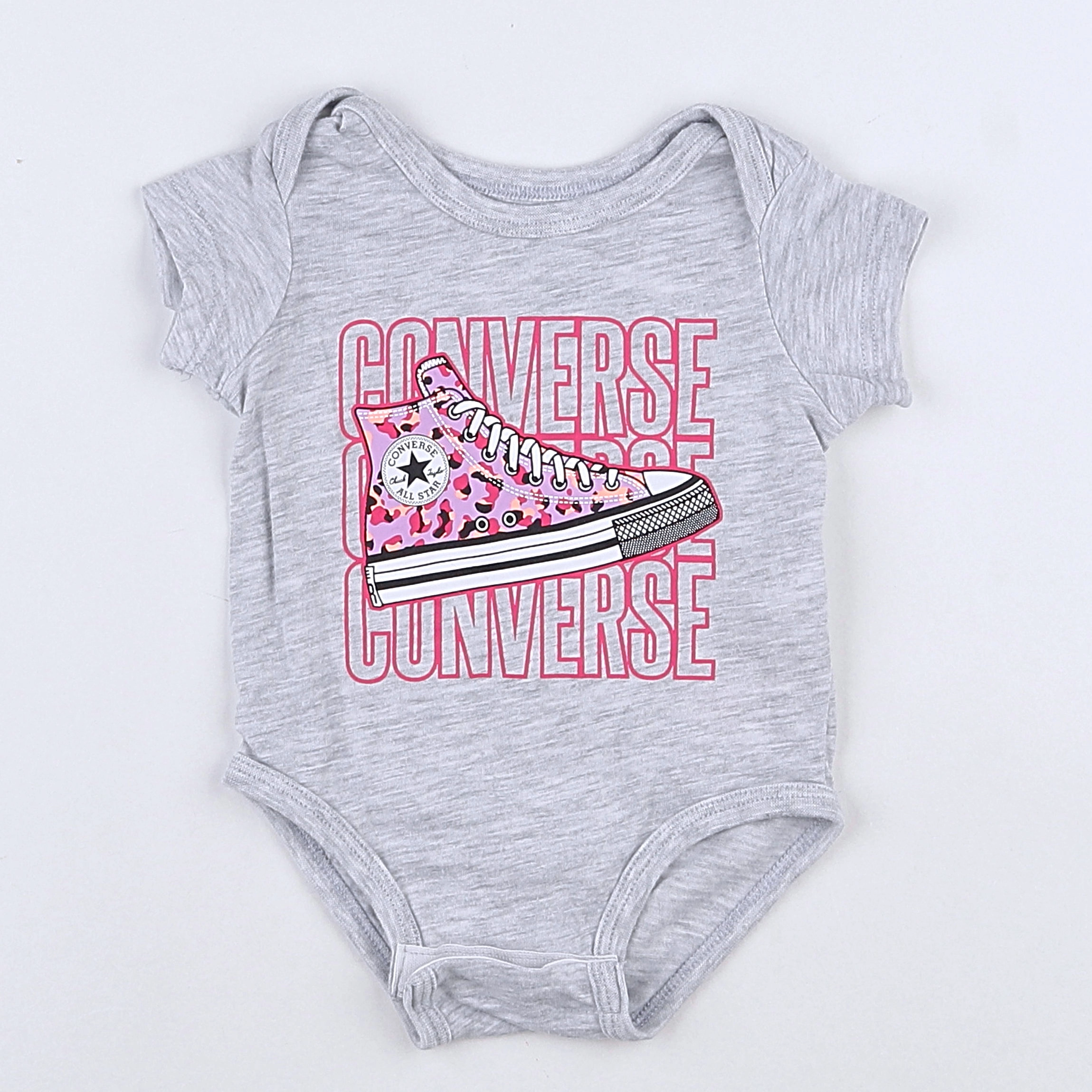 Converse - body rose, gris - 3 mois