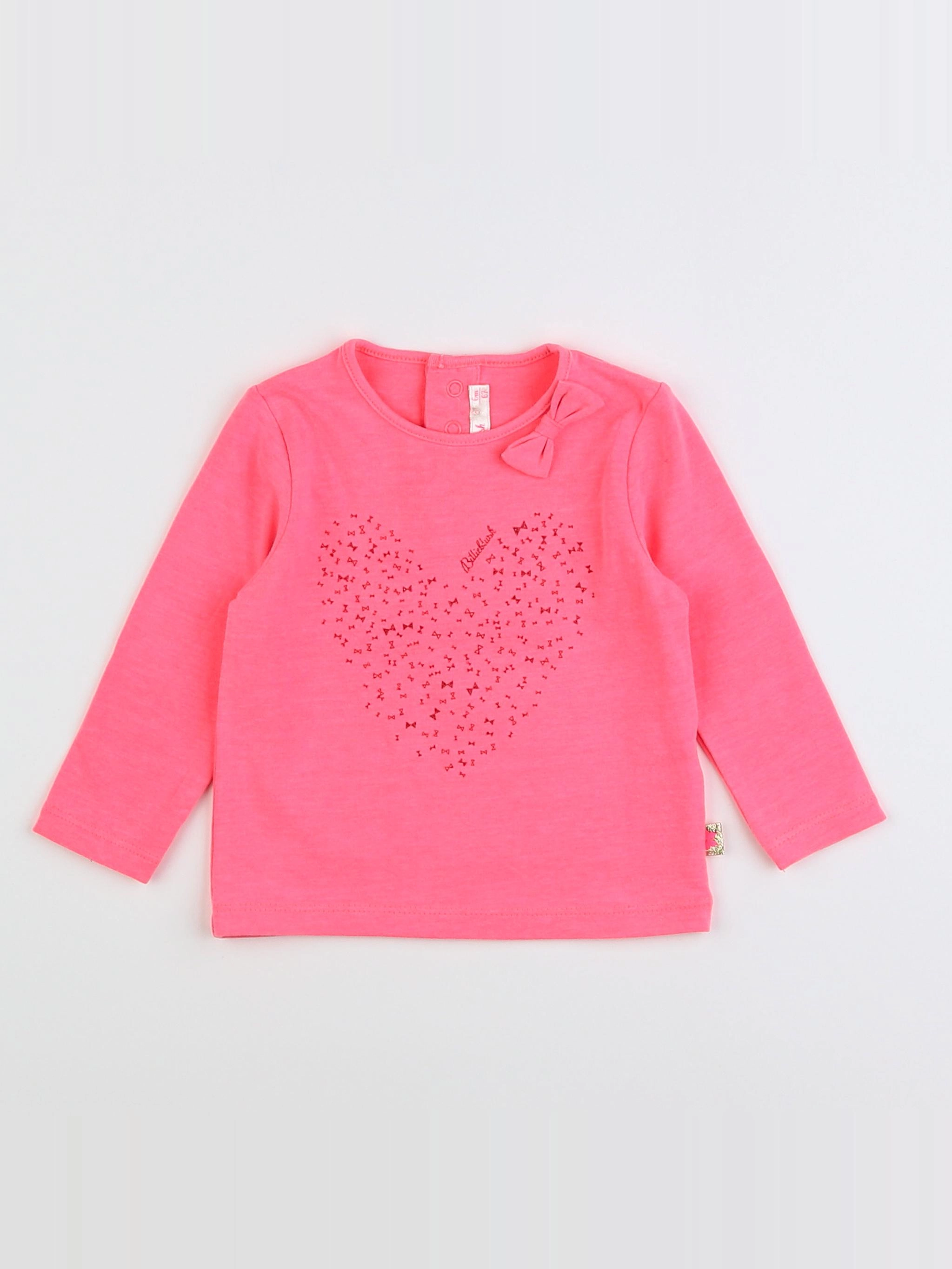 Billie Blush - tee-shirt rose fluo - 6 mois