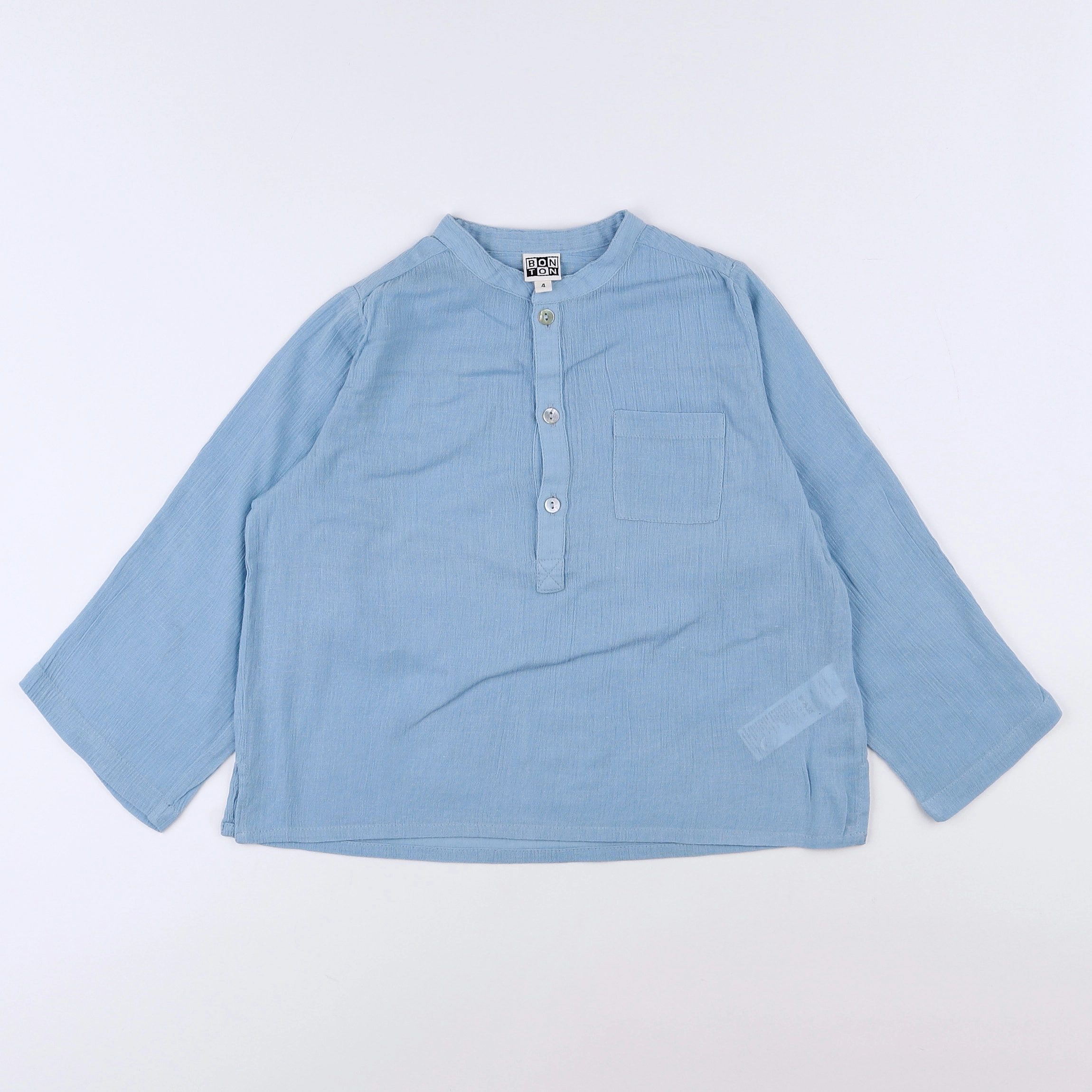 Bonton - chemise bleu - 4 ans