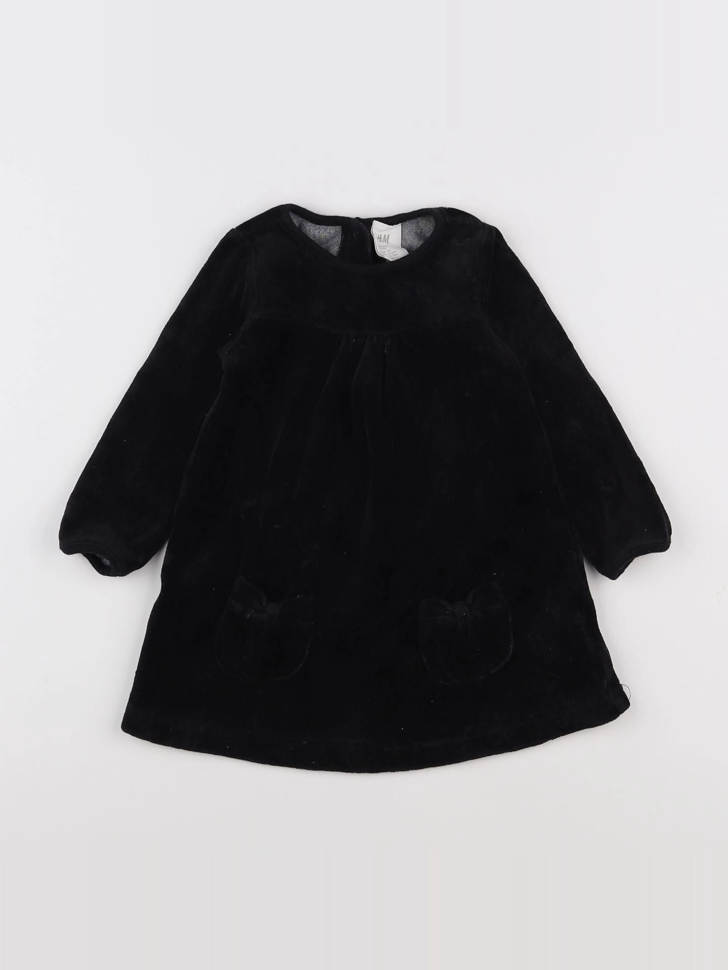 H&M - robe noir - 9/12 mois