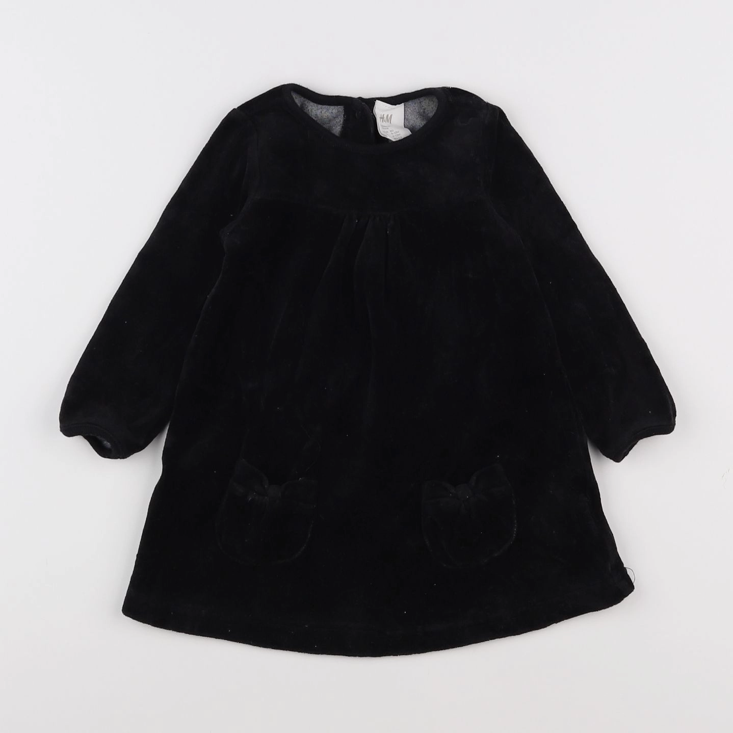 H&M - robe noir - 9/12 mois