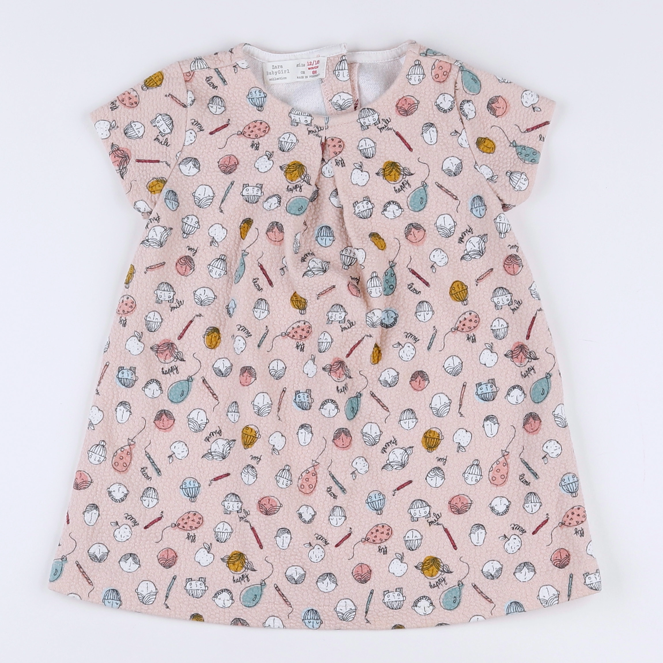 Zara - robe rose - 12/18 mois