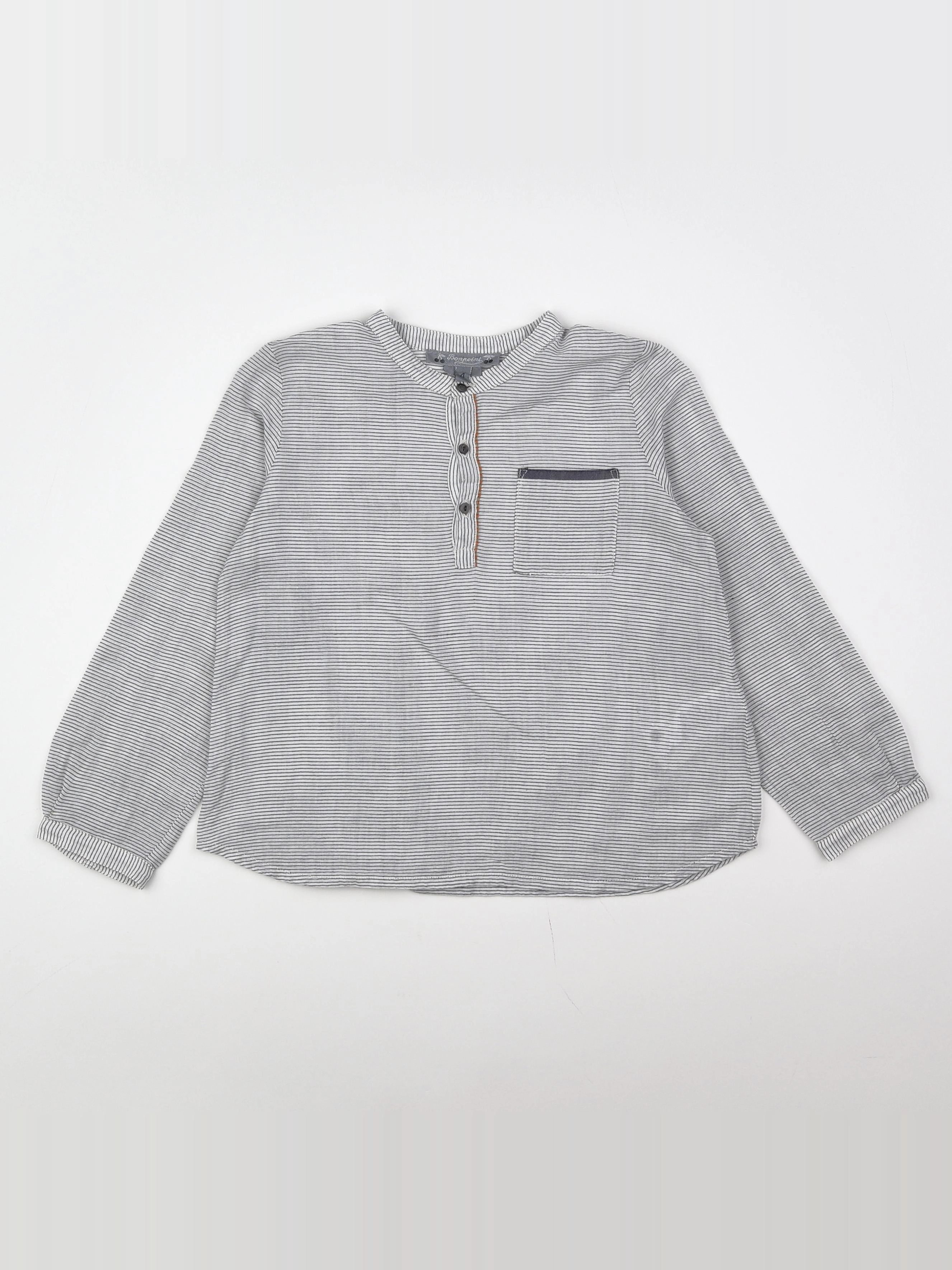 Bonpoint - chemise gris - 4 ans