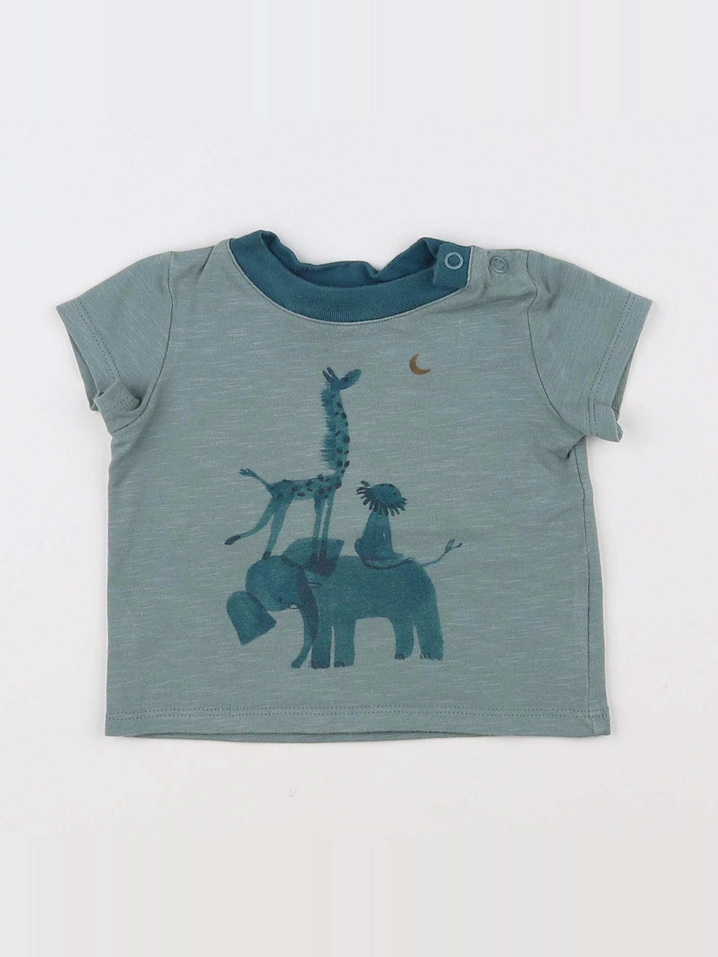 Moulin Roty - tee-shirt vert - 3 mois