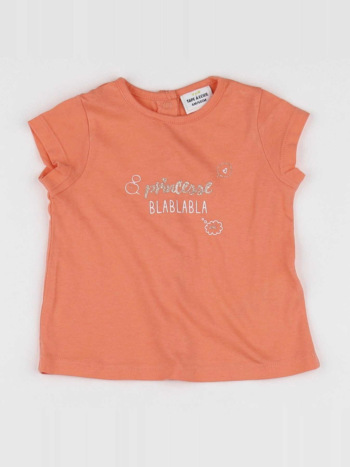Tape à l'oeil - tee-shirt orange - 6 mois