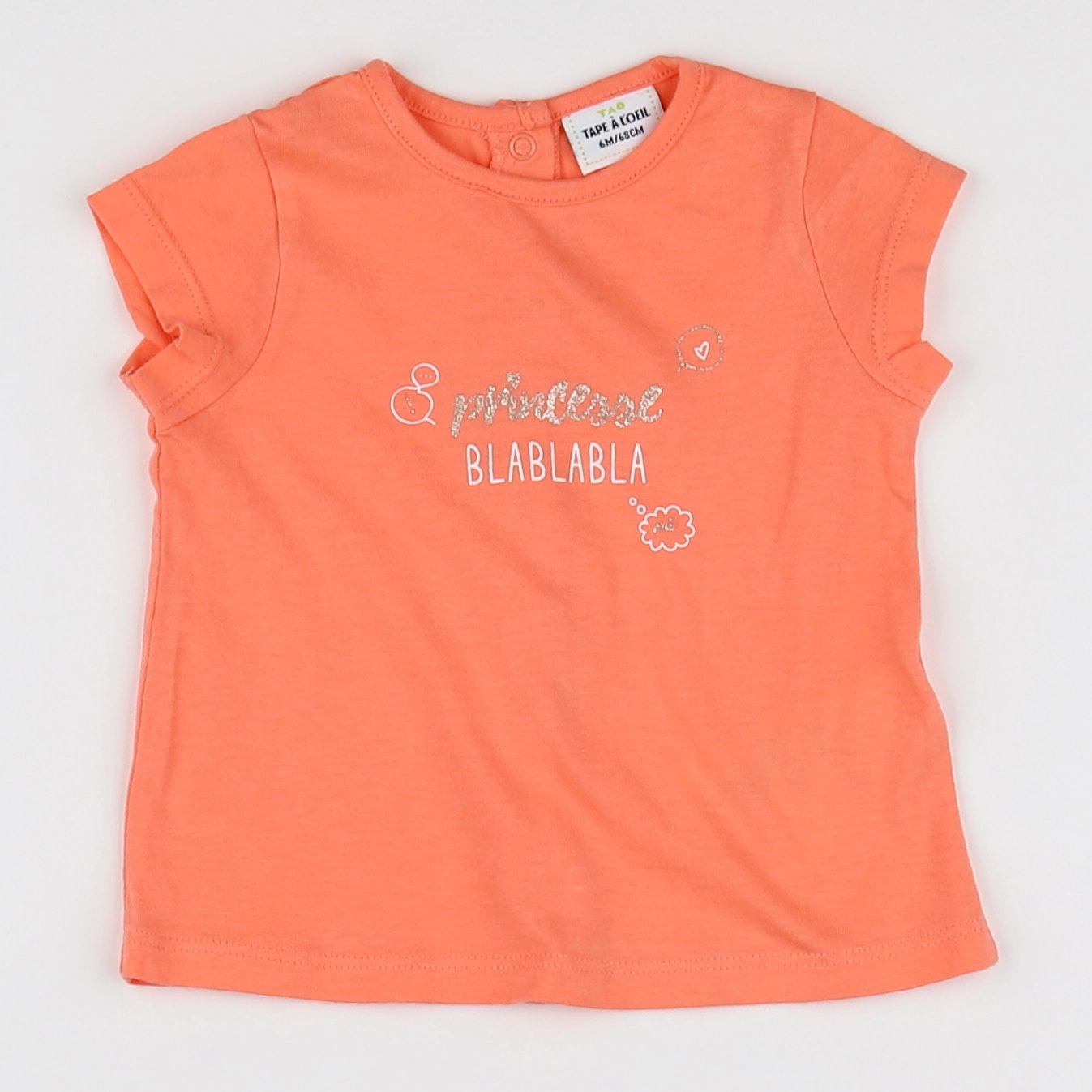 Tape à l'oeil - tee-shirt orange - 6 mois