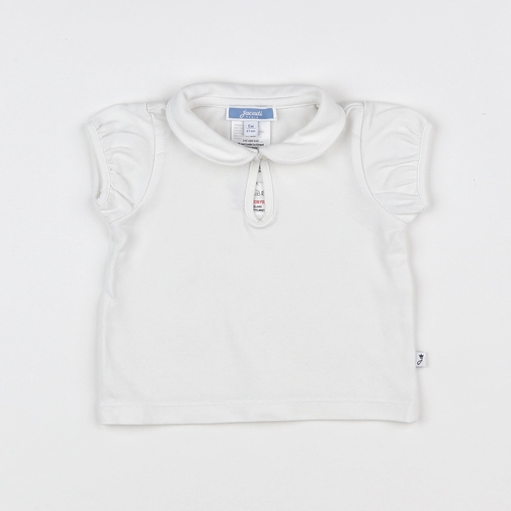 Jacadi - polo blanc - 6 mois