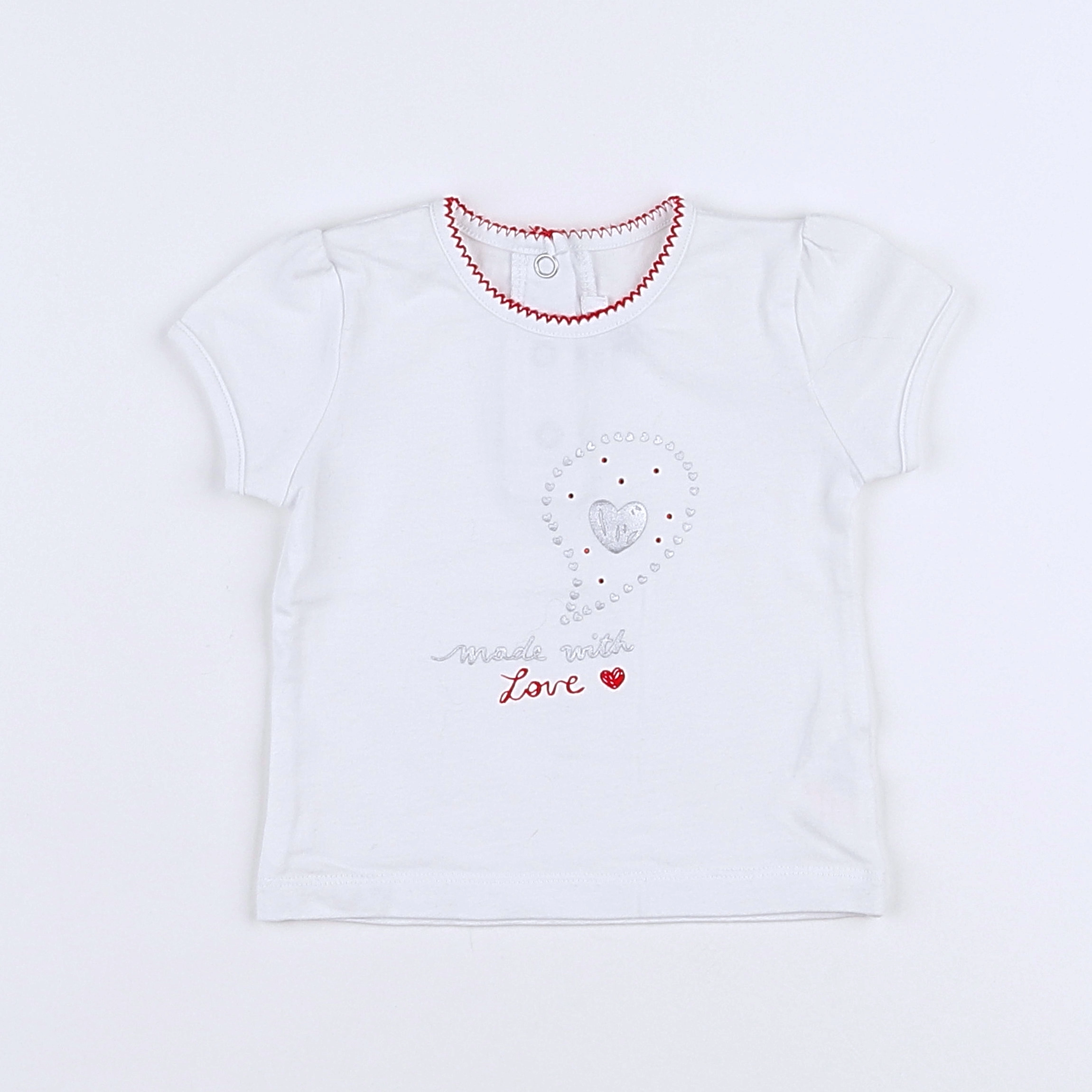 Absorba - tee-shirt blanc - 6 mois