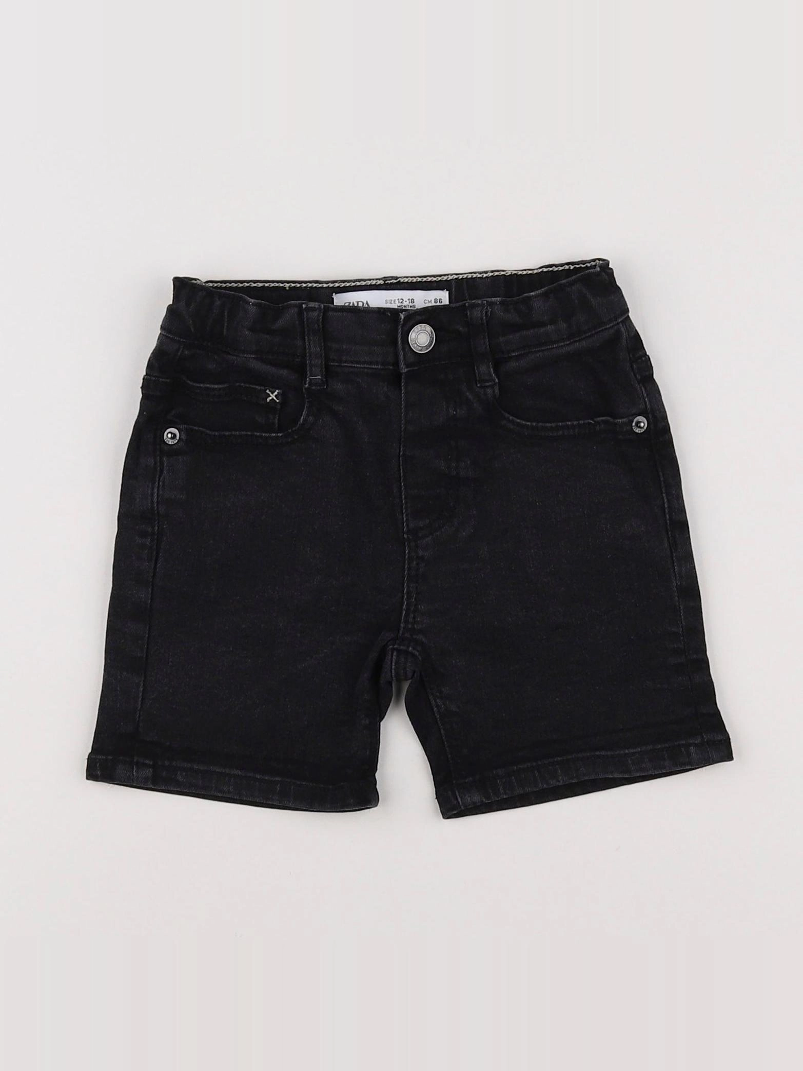 Zara - short noir - 12/18 mois
