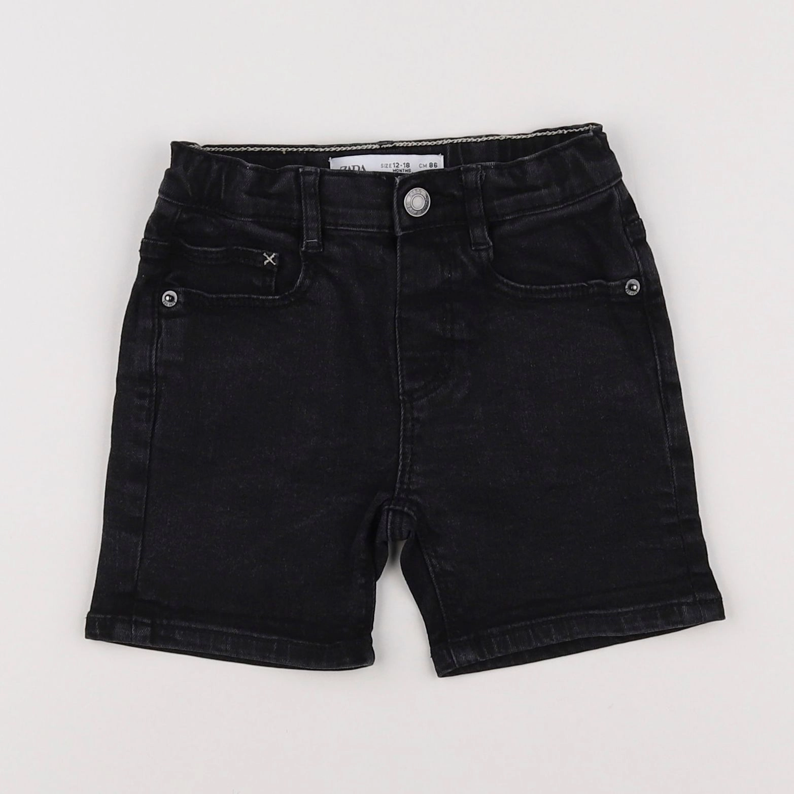 Zara - short noir - 12/18 mois