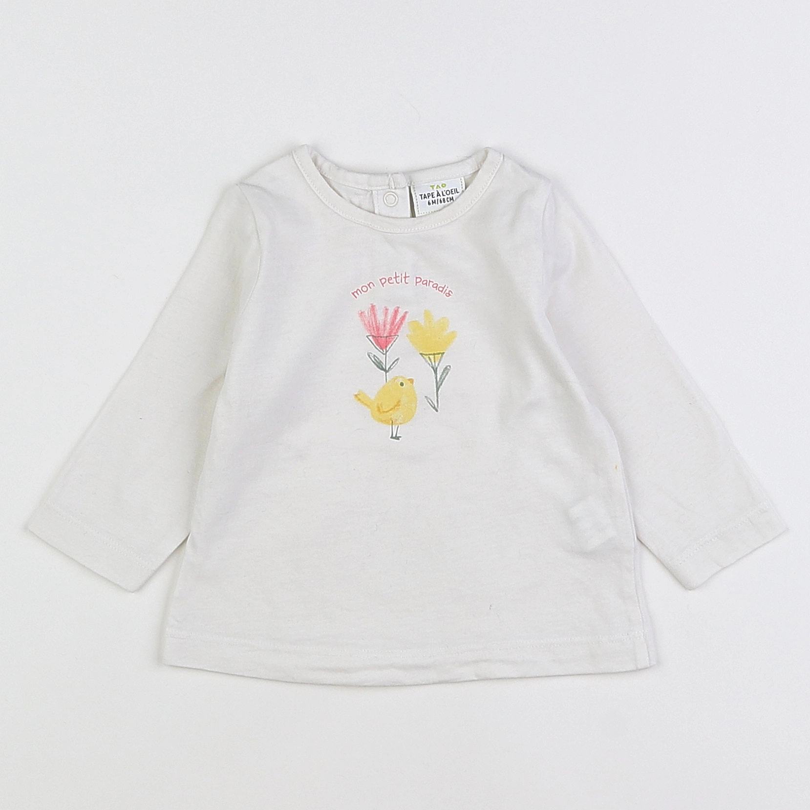 Tape à l'oeil - tee-shirt blanc - 6 mois