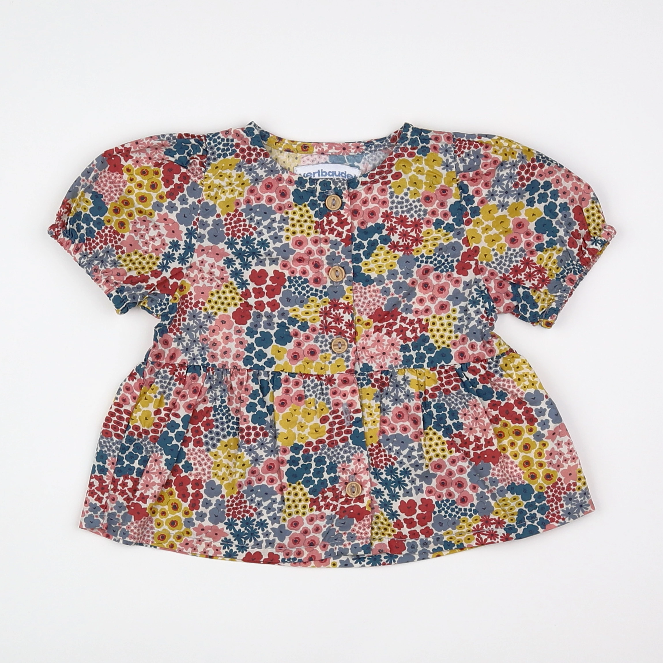 Vertbaudet - blouse multicolore - 3 mois
