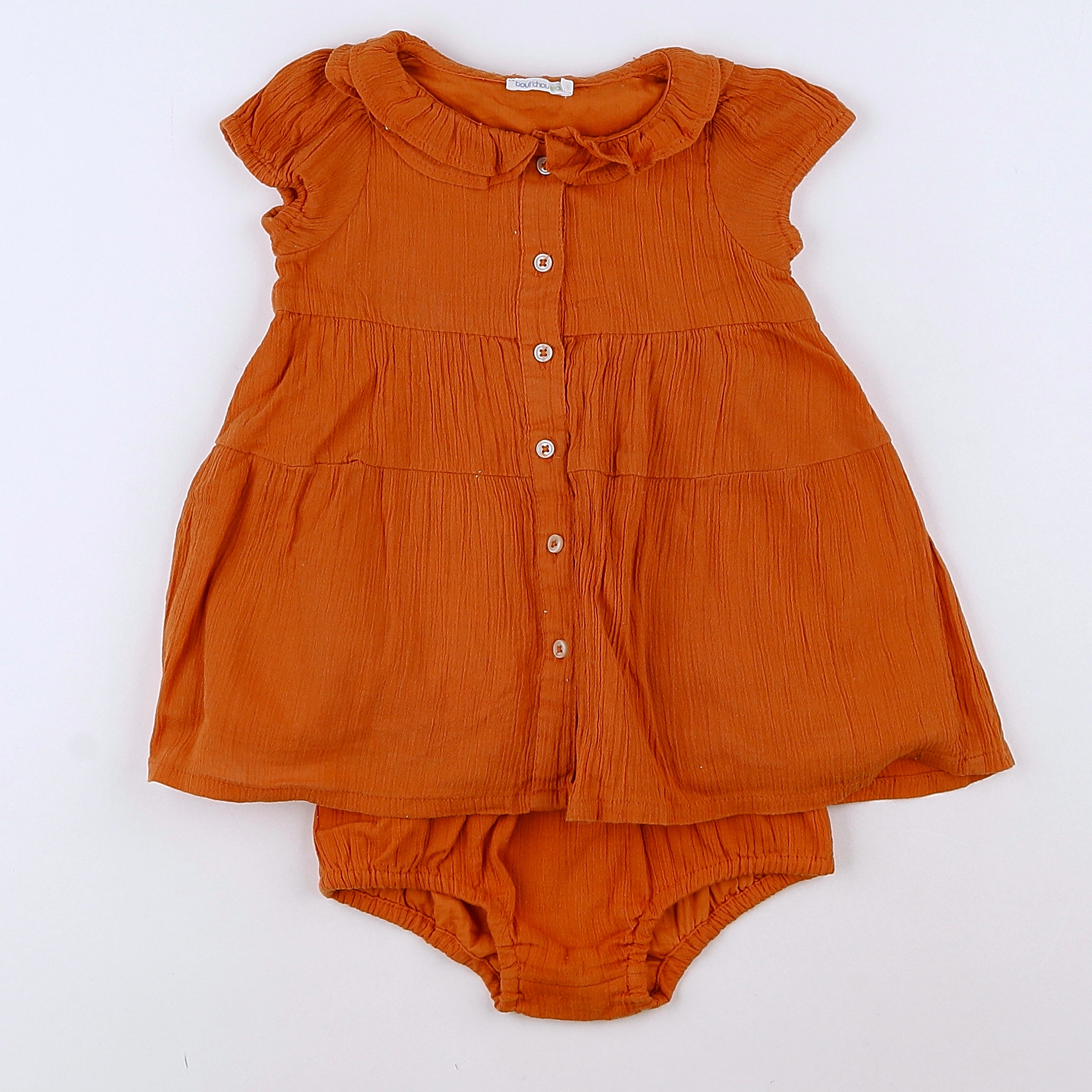 Boutchou - robe orange - 9 mois