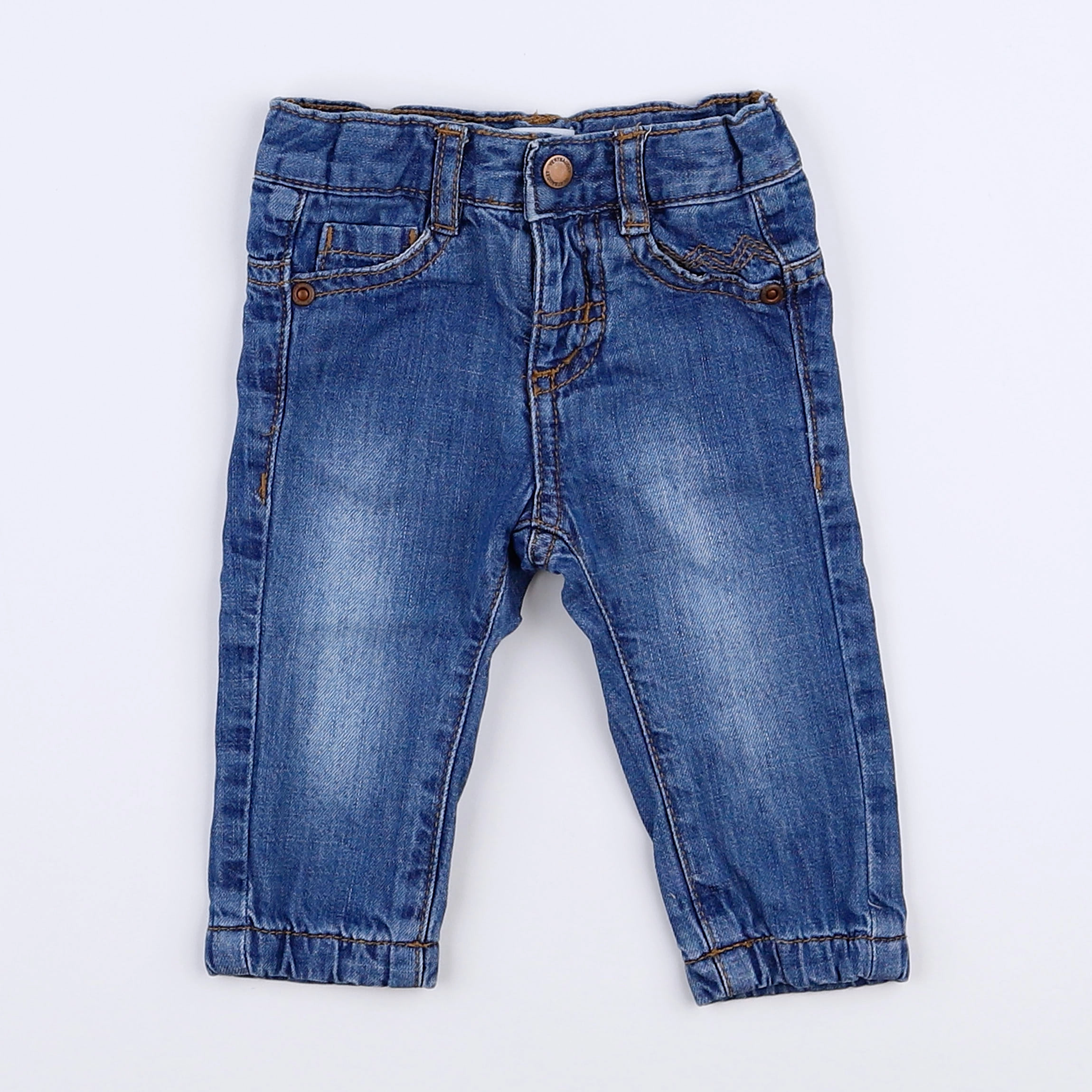 Vertbaudet - jean bleu - 3 mois