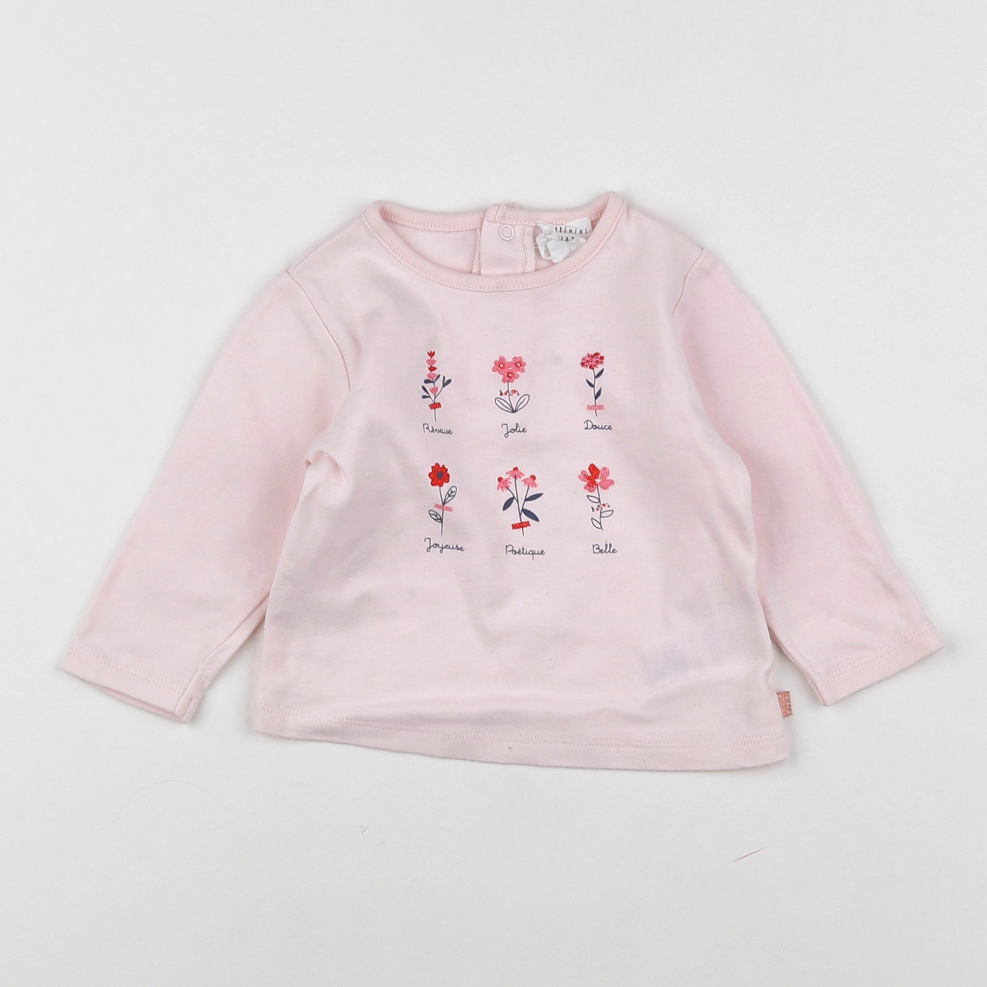 Carrément Beau - tee-shirt rose - 9 mois