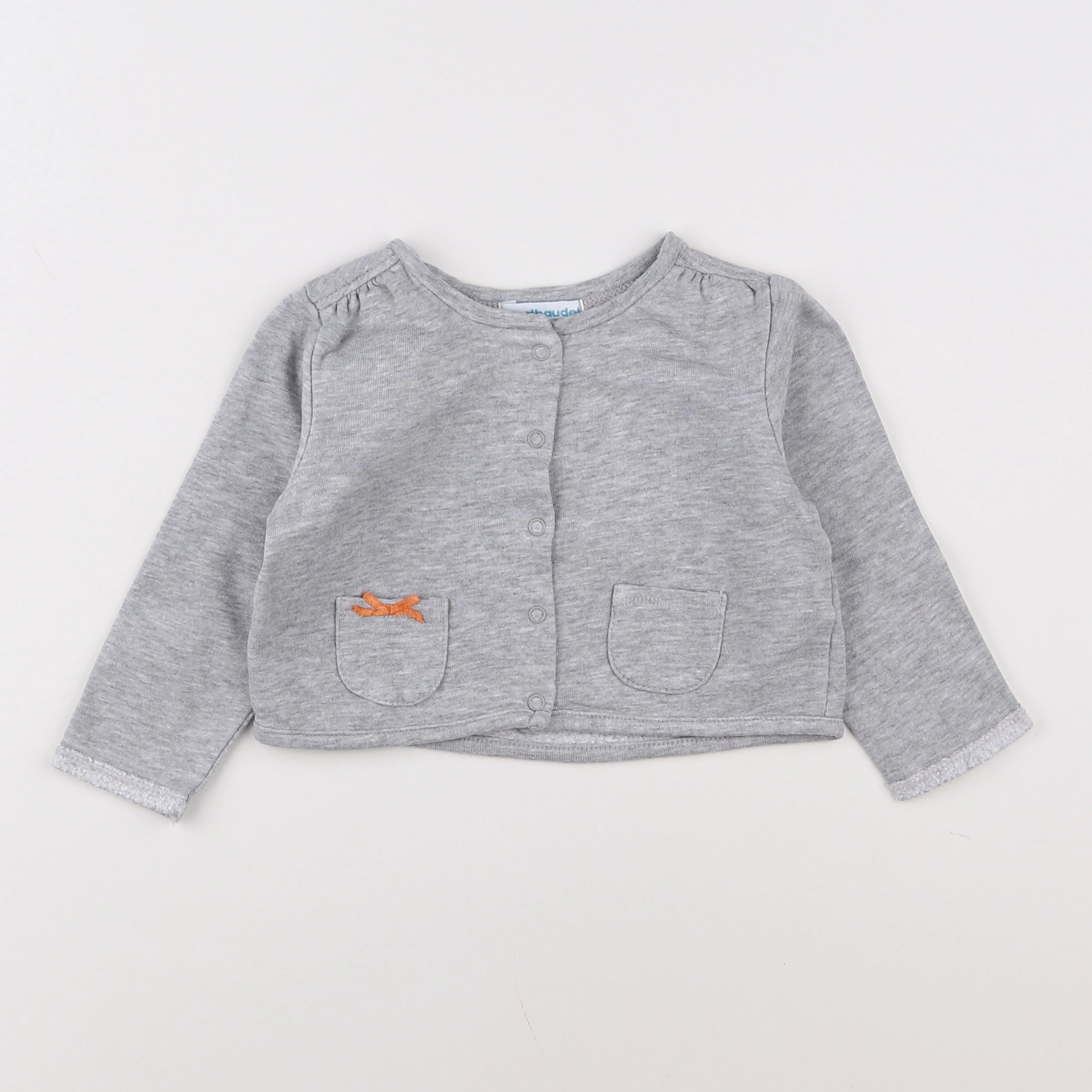 Vertbaudet - sweat gris - 9 mois