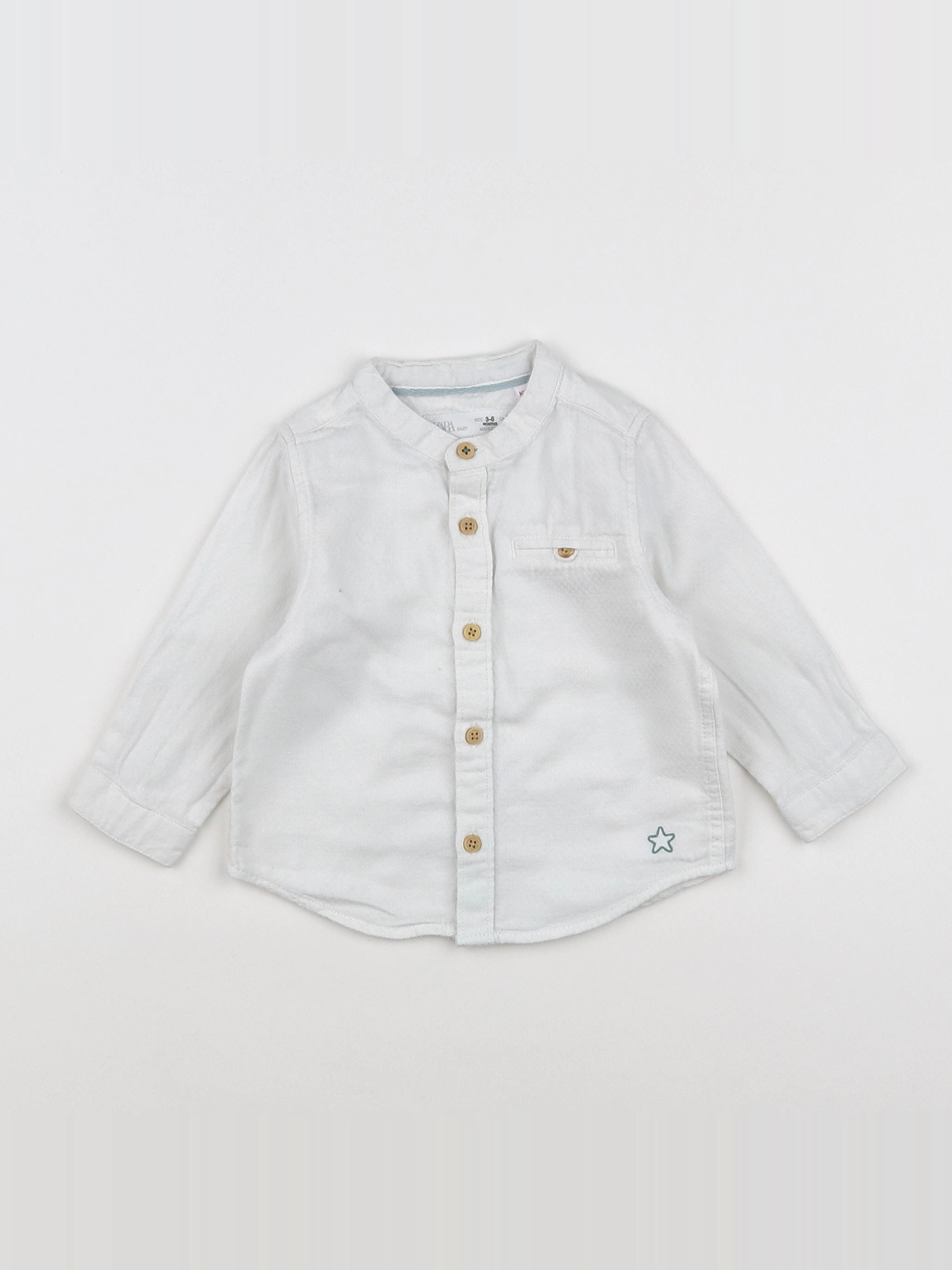Zara - chemise blanc - 3/6 mois