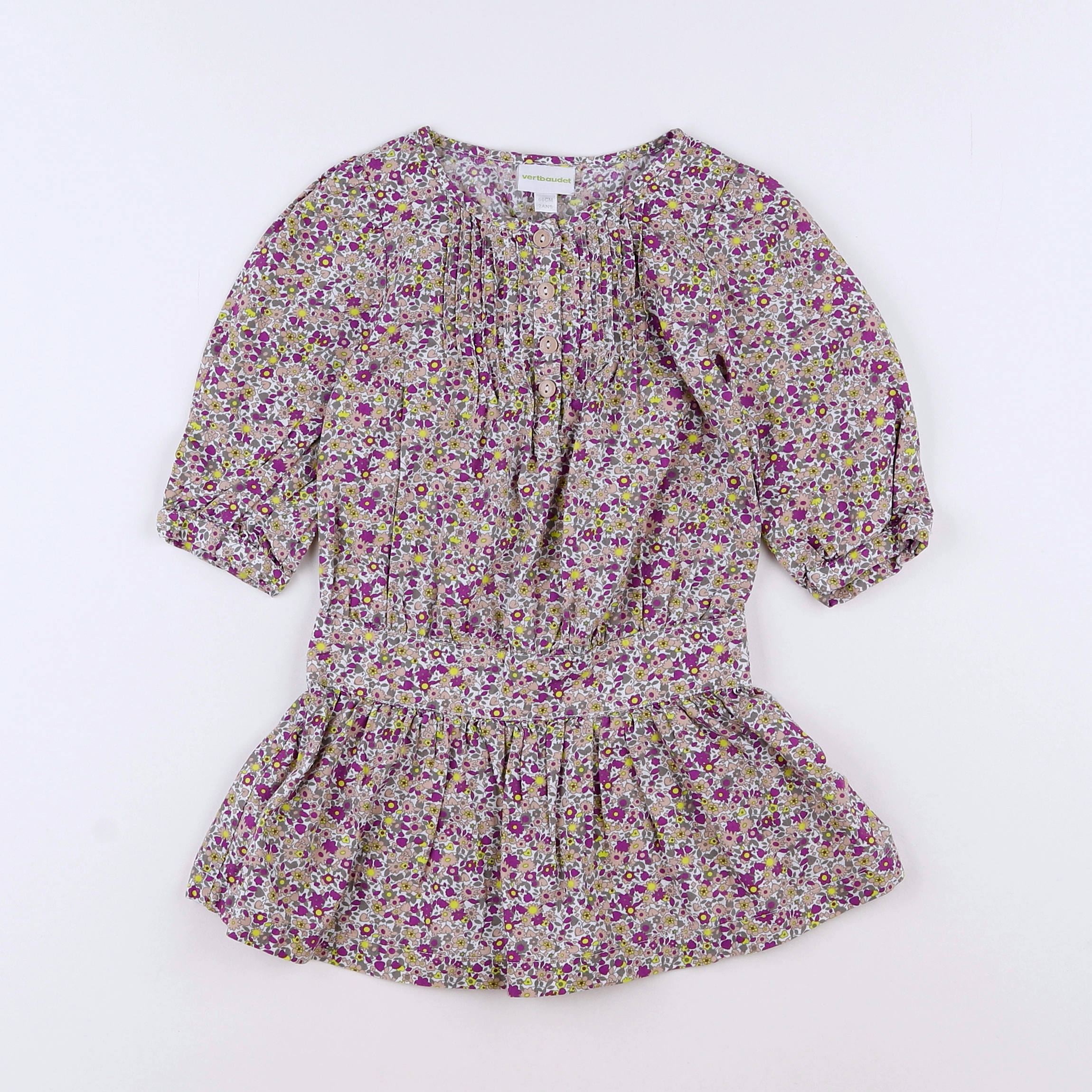 Vertbaudet - robe multicolore - 2 ans