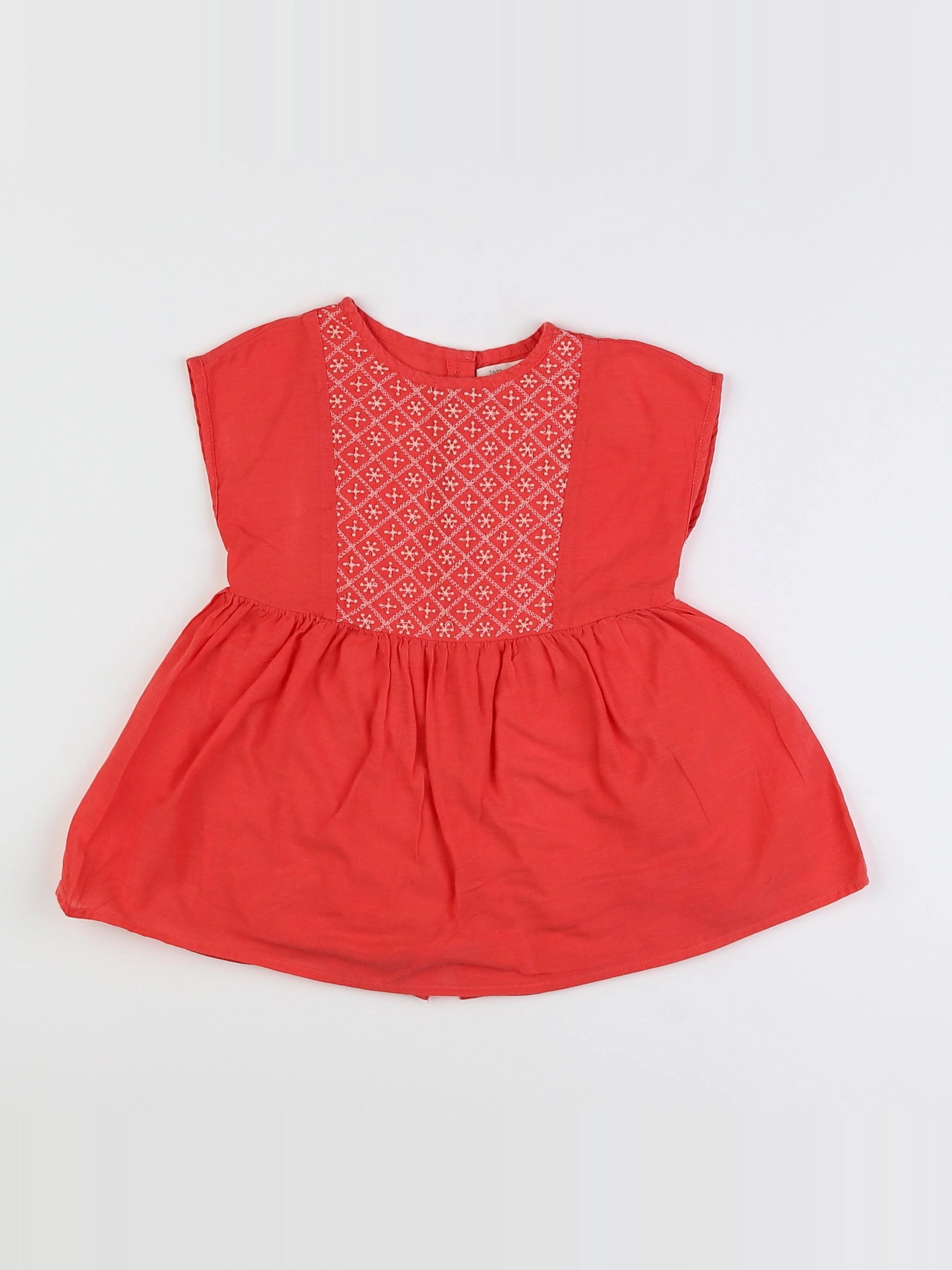 Zara - robe rose - 9/12 mois