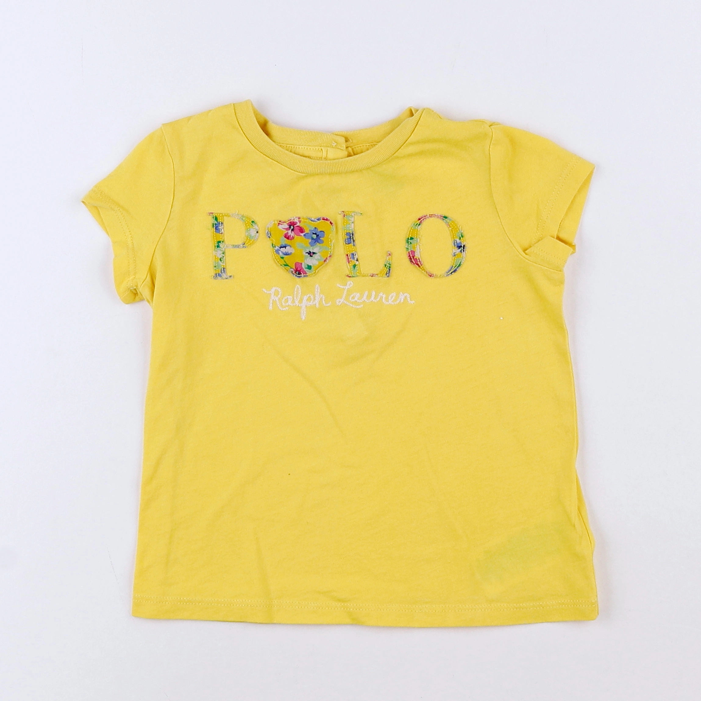 Ralph Lauren - tee-shirt jaune, multicolore - 12 mois