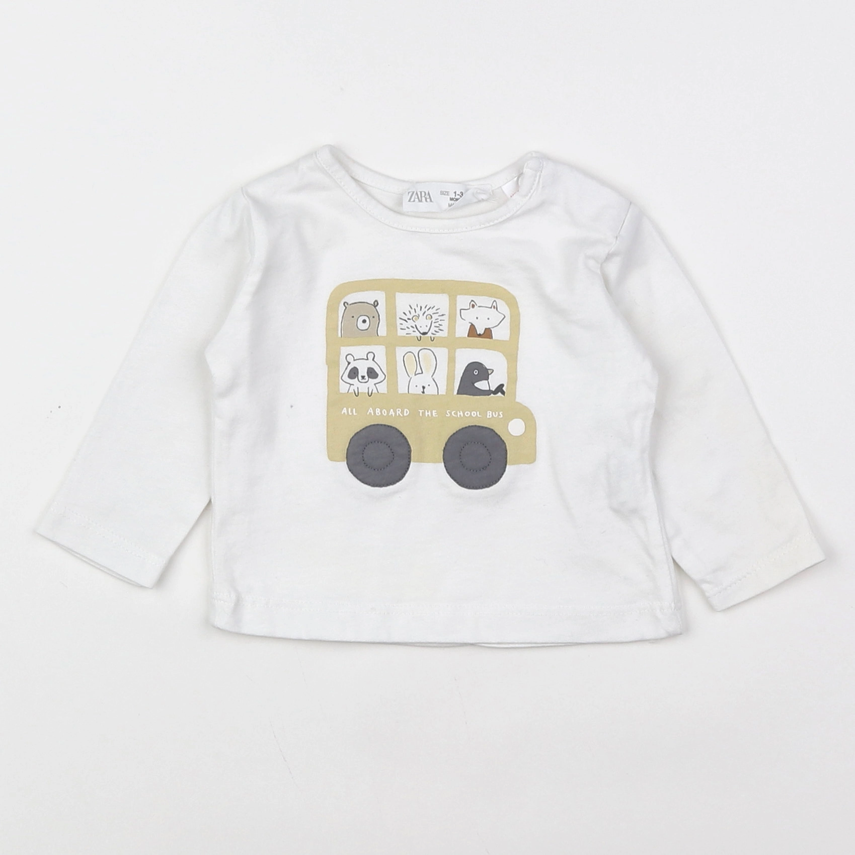 Zara - tee-shirt blanc - 1/3 mois