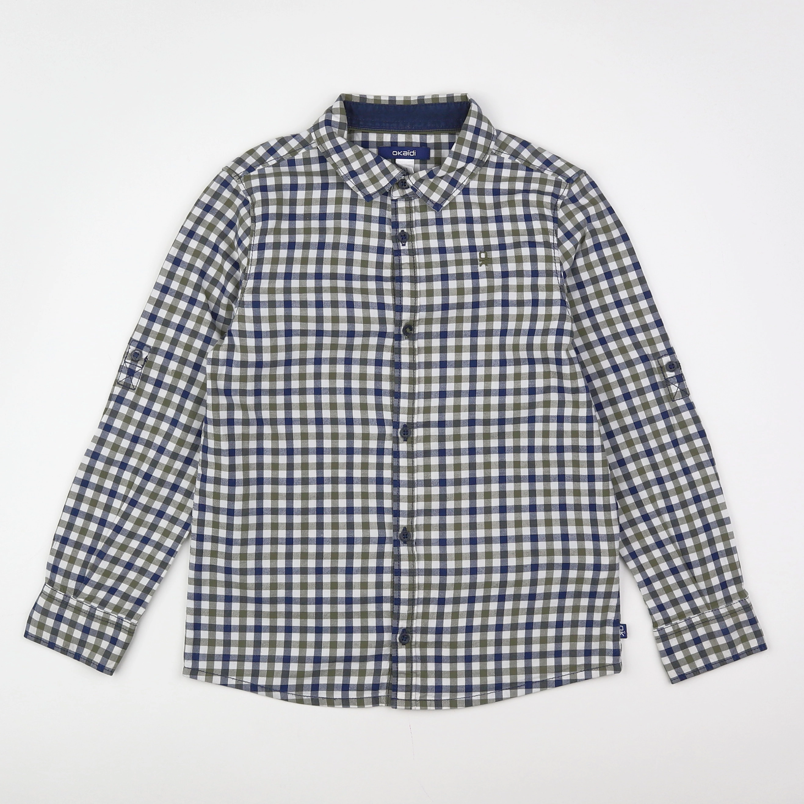 Okaidi - chemise vert, bleu - 6 ans