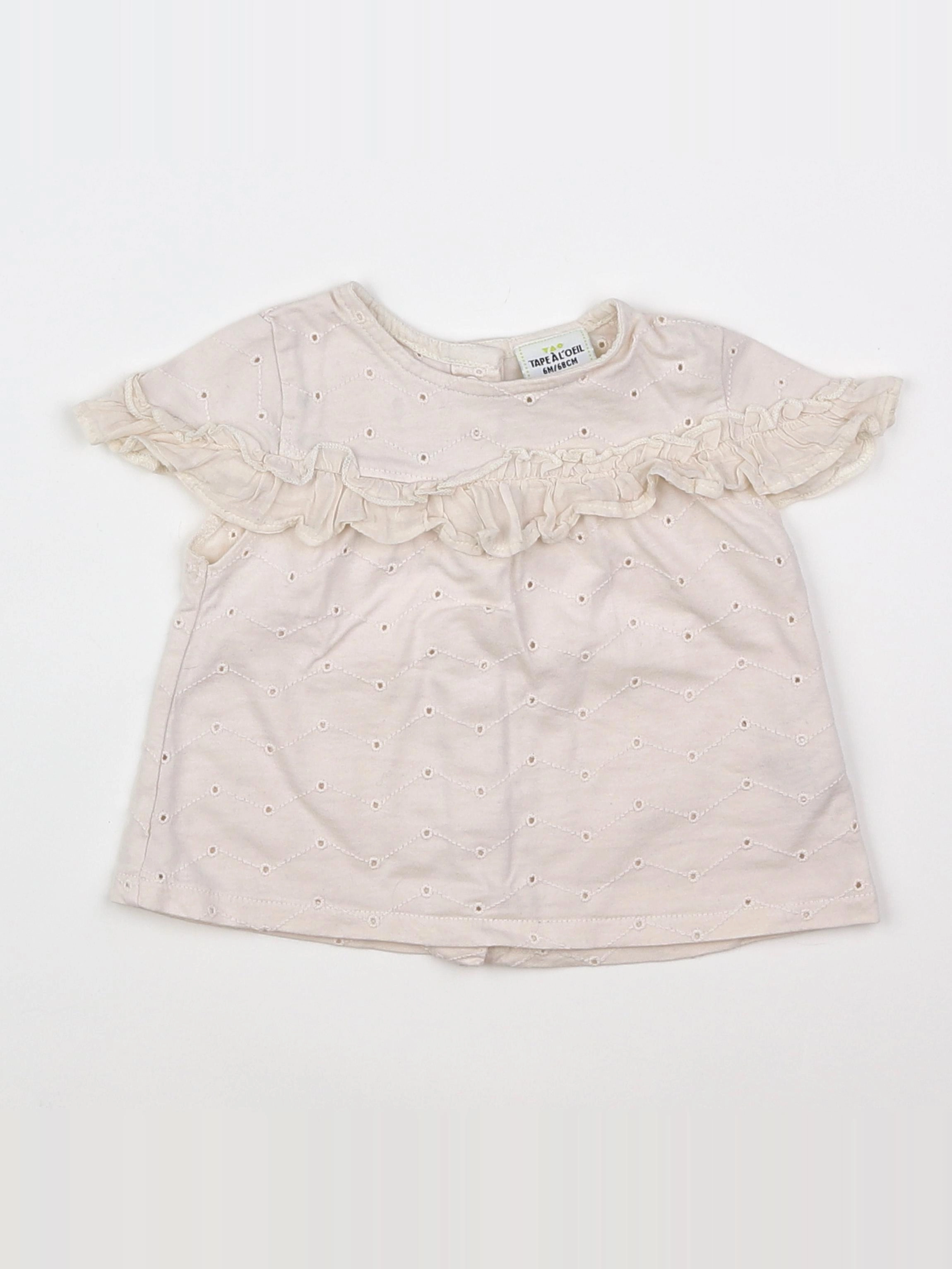 Tape à l'oeil - tee-shirt beige - 6 mois