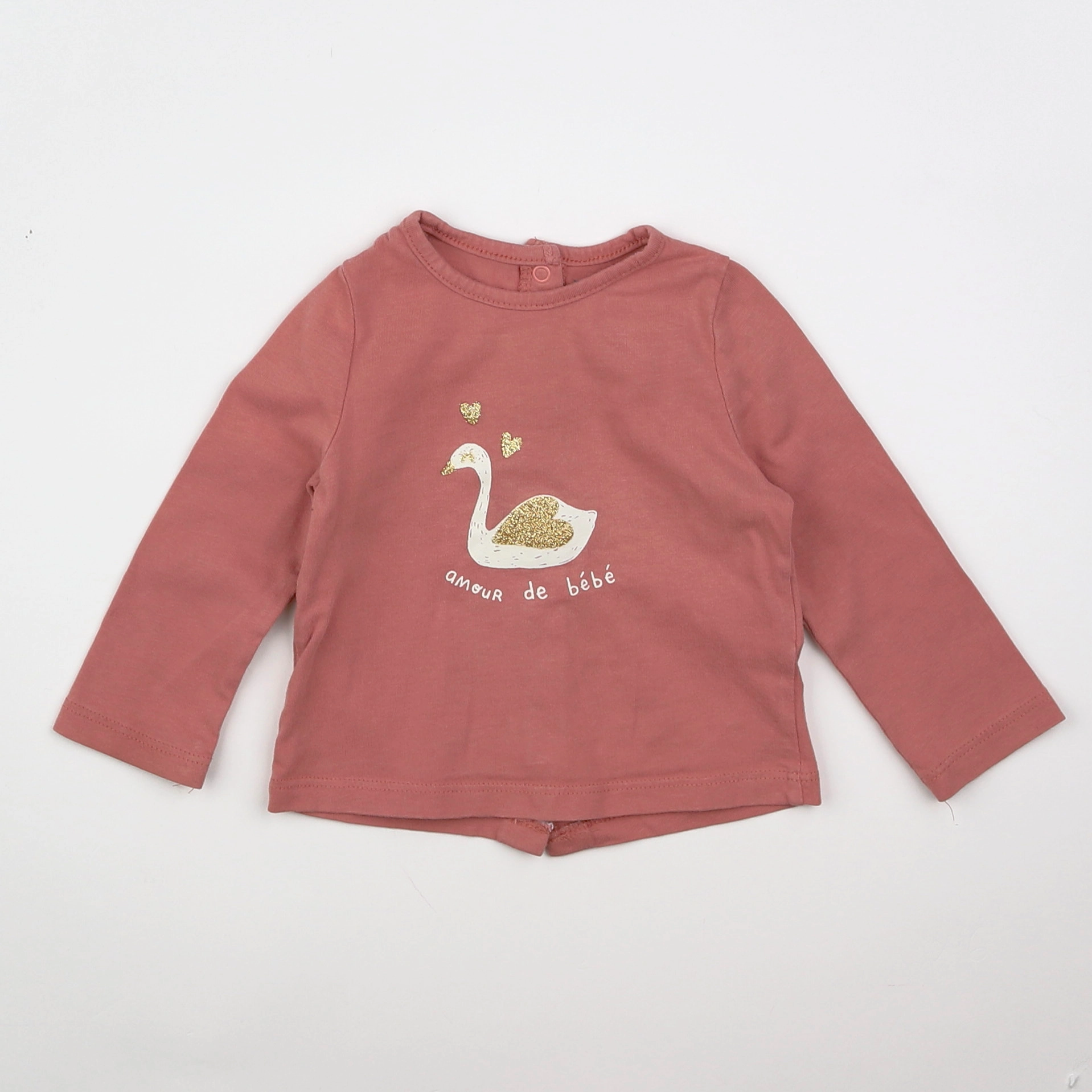 Vertbaudet - tee-shirt rose - 6 mois