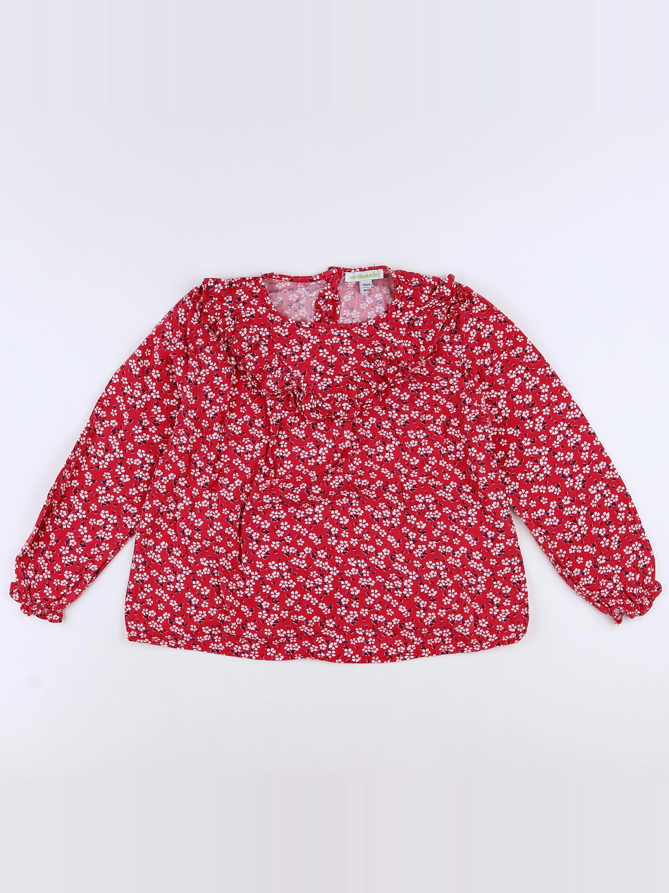 Vertbaudet - blouse rouge - 6 ans