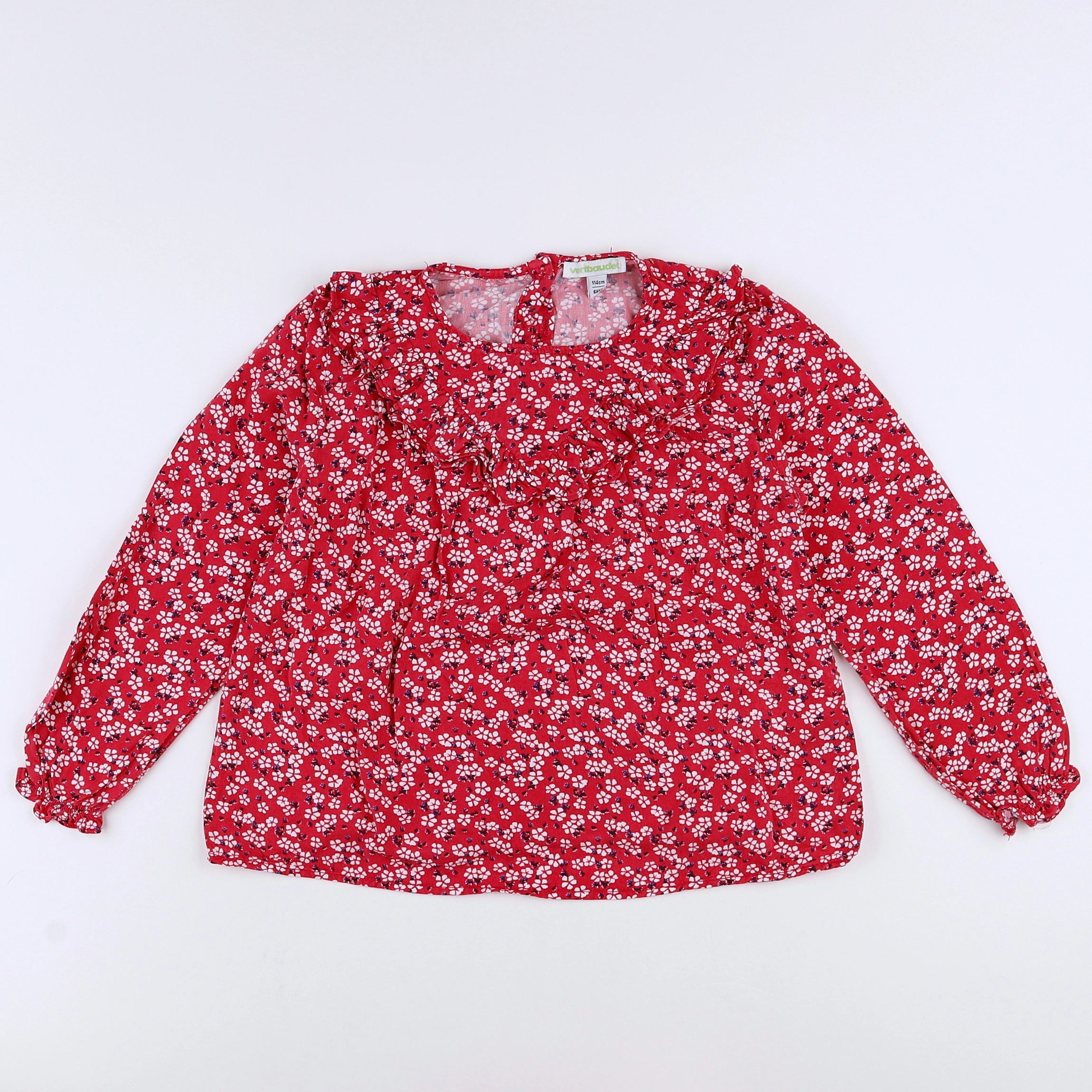 Vertbaudet - blouse rouge - 6 ans