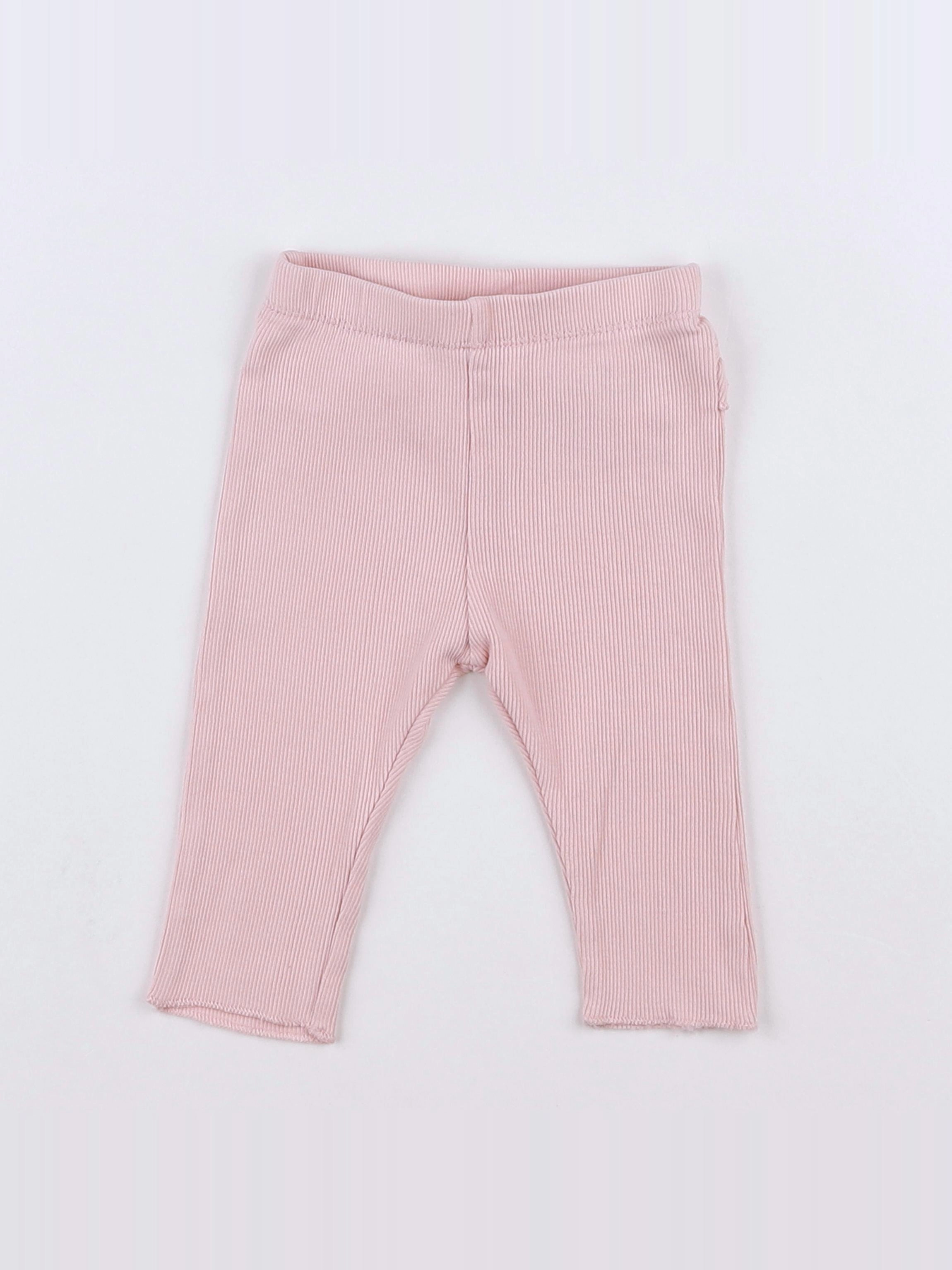 H&M - legging rose - 3 mois